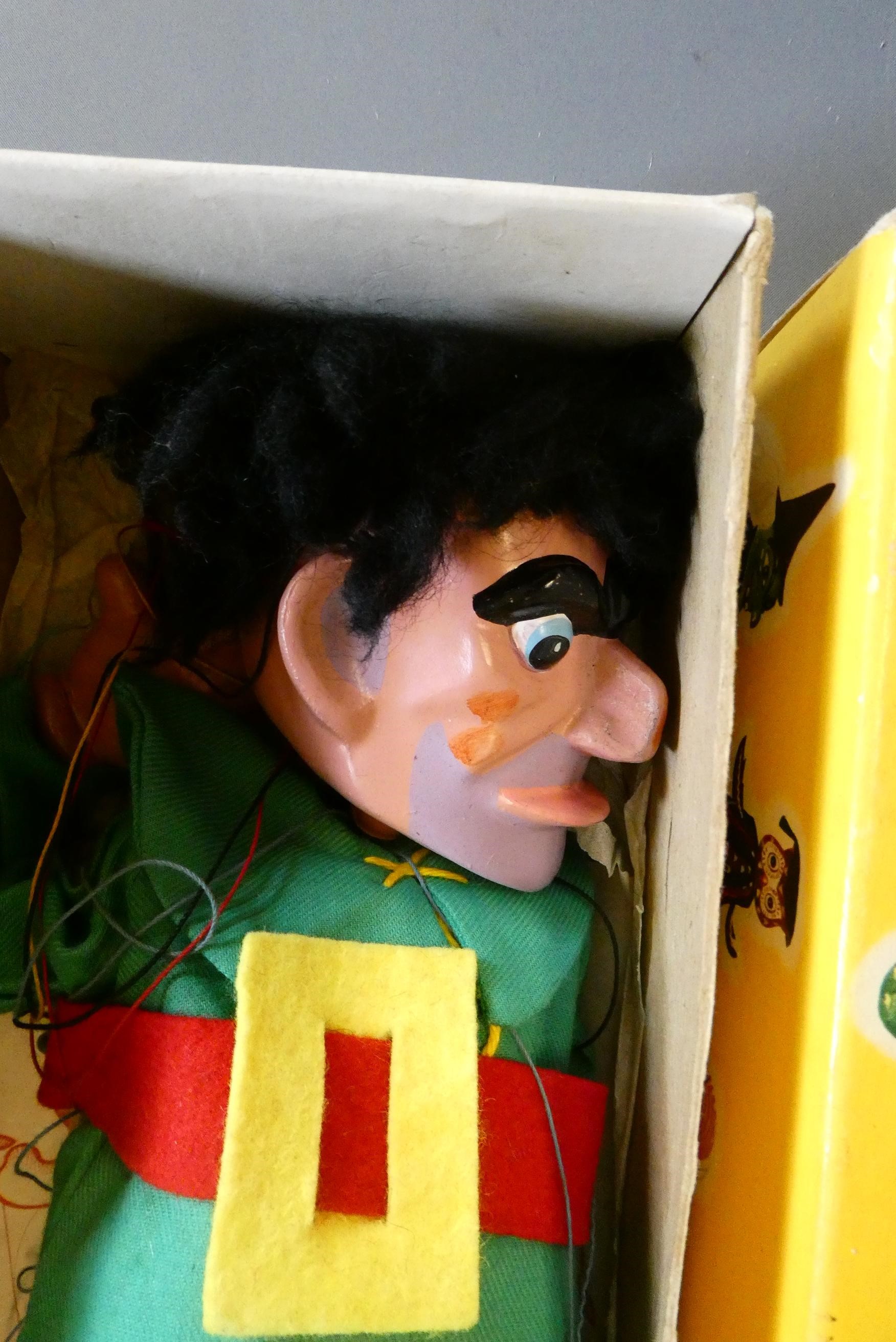 Four boxed Pelham puppets, comprising Caterpillar, A2 Horse, Giant and Clever Willy, fair, some Image