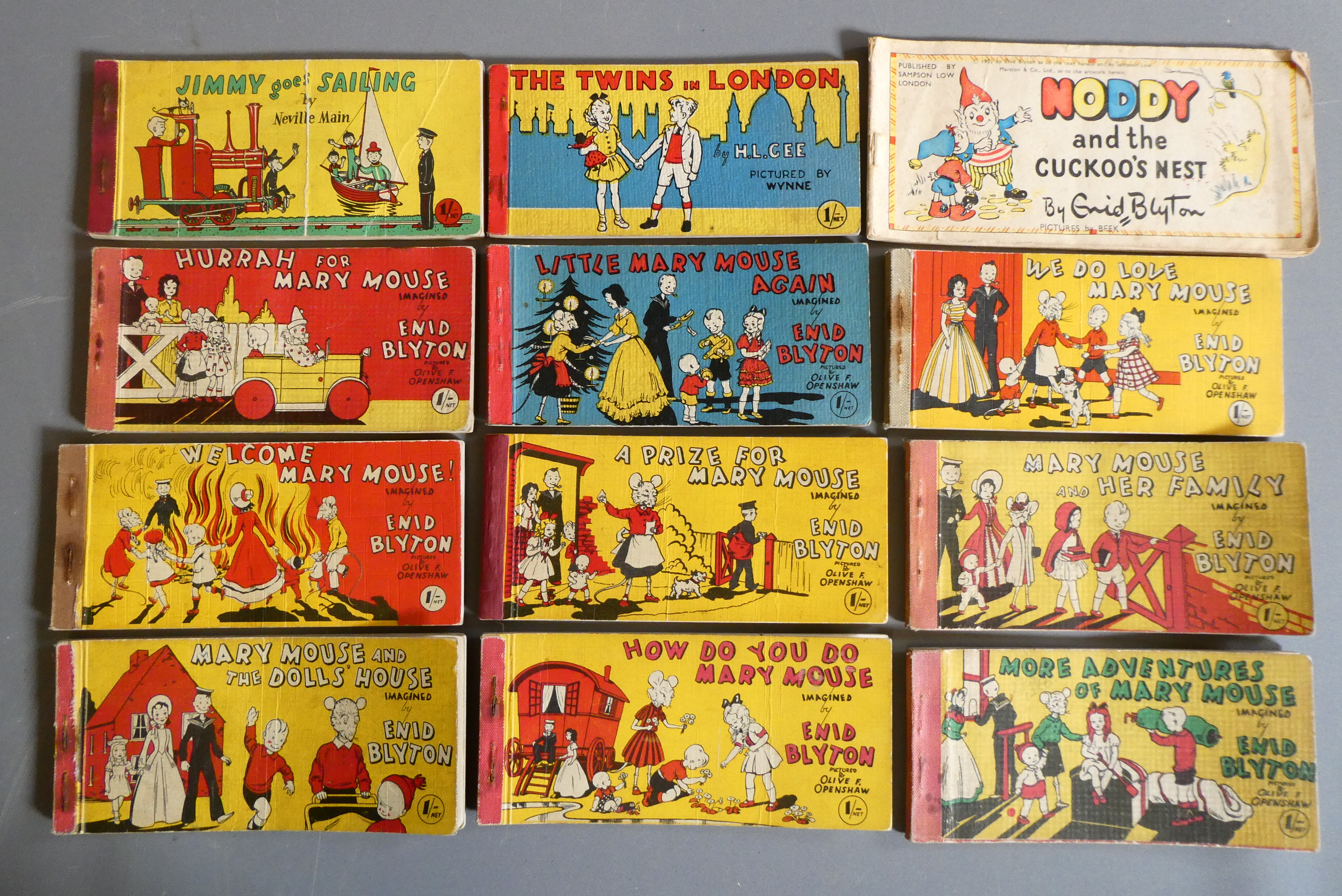 Twelve Enid Blyton strip books Image