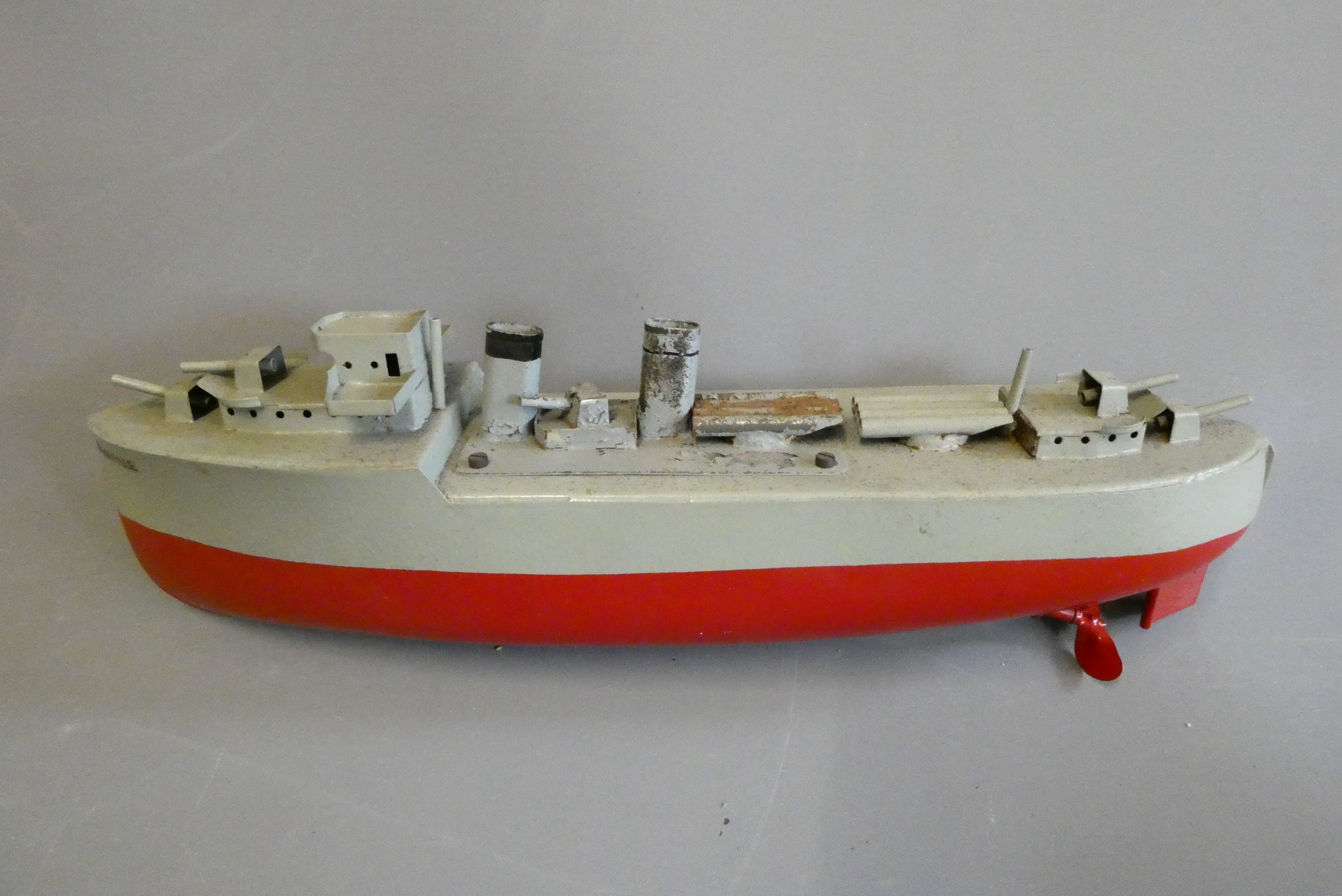 Sutcliffe models scarce Grenville model Destroyer. Some minor paint loss and rusting to deck Image