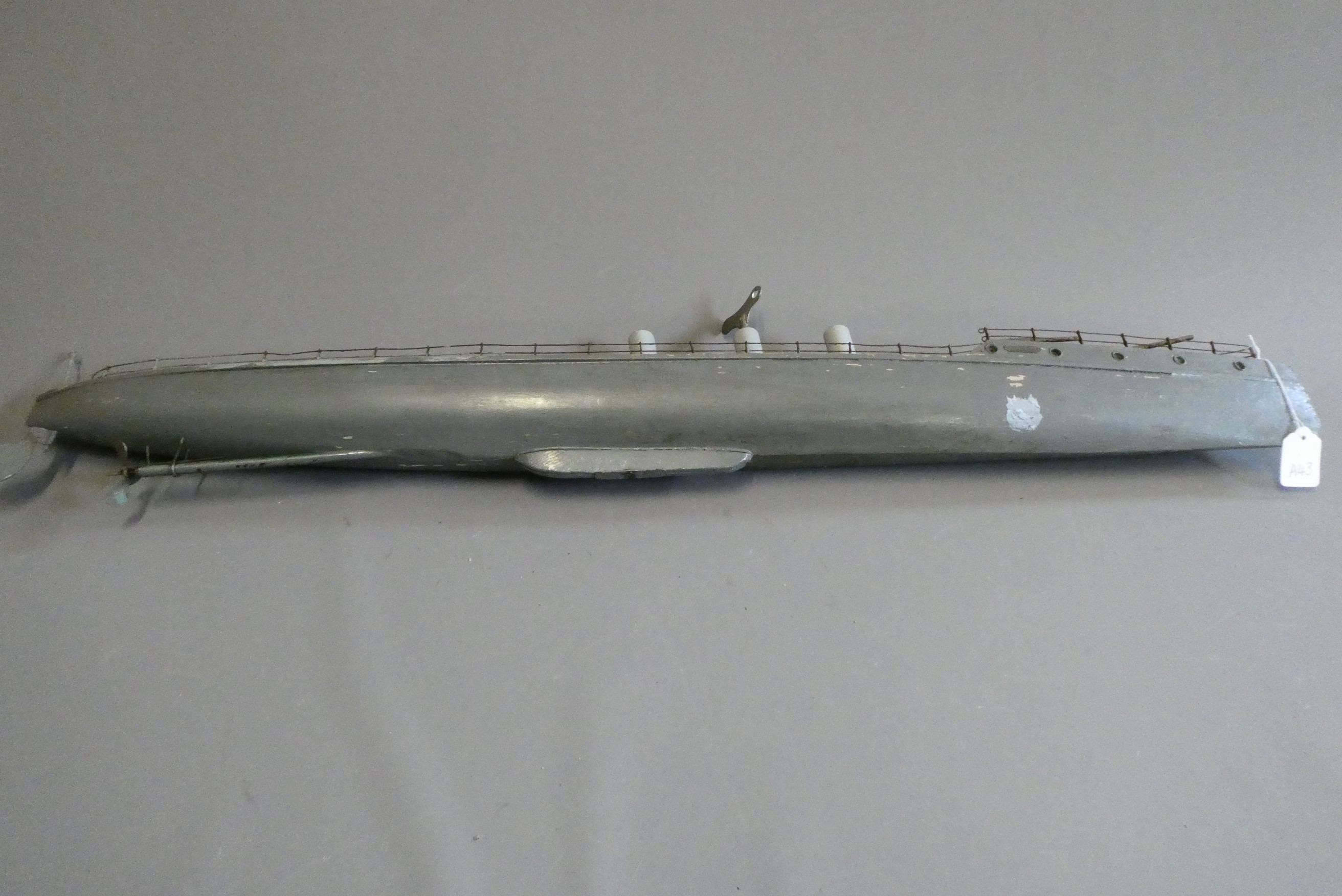 Clockwork wood and tin model destroyer Image