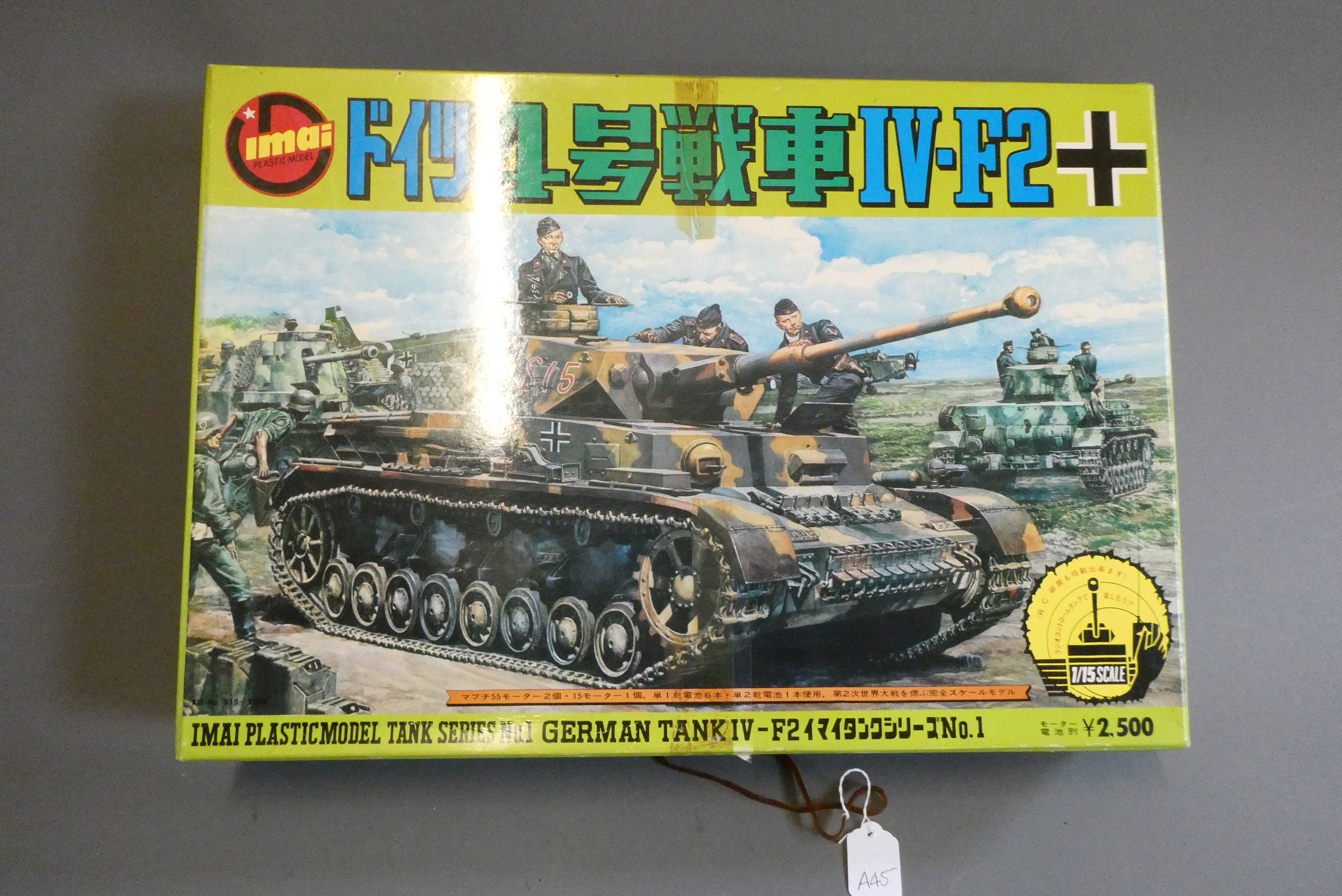 Rare Imai 1:15 scale German MK IV tank kit for radio control. Box excellent, kit appears factory Image