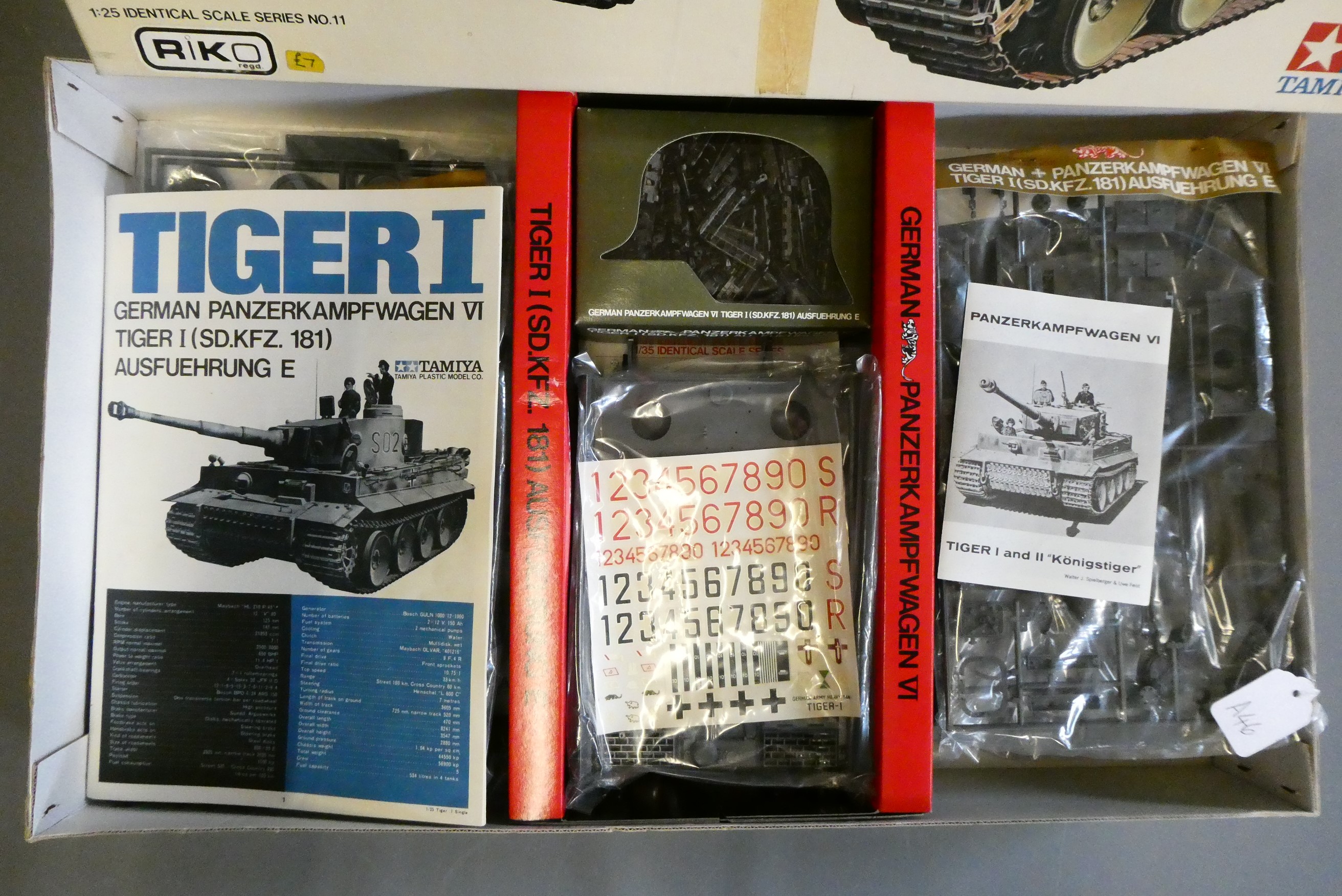 Tamiya 1:25 scale Tiger I tank kit. Box excellent, contents factory sealed (Est. plus 24% premium Image