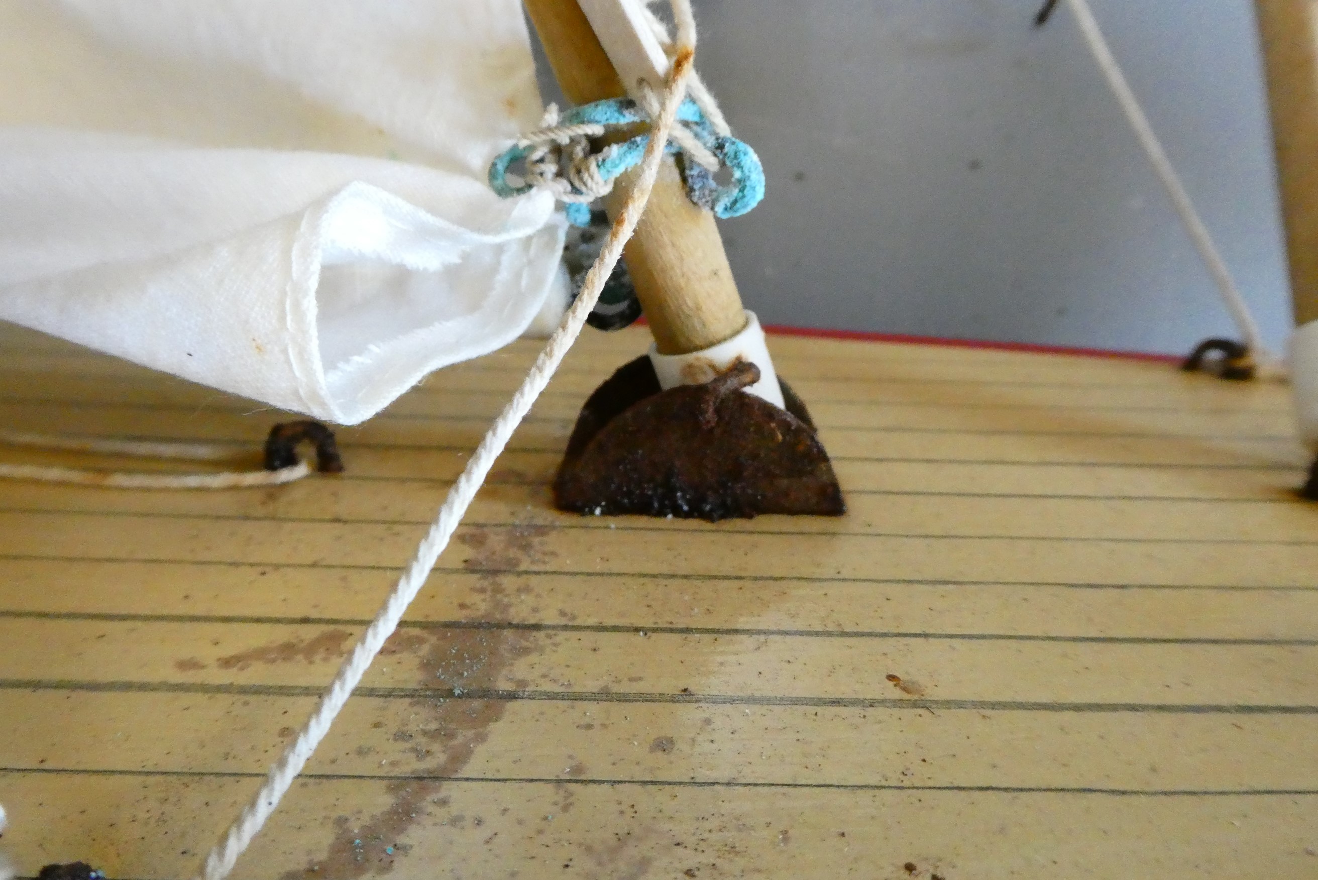 An uncommon large sized Star sailing pond yacht 'Ocean Star' finished in red/white with sails. Some Image