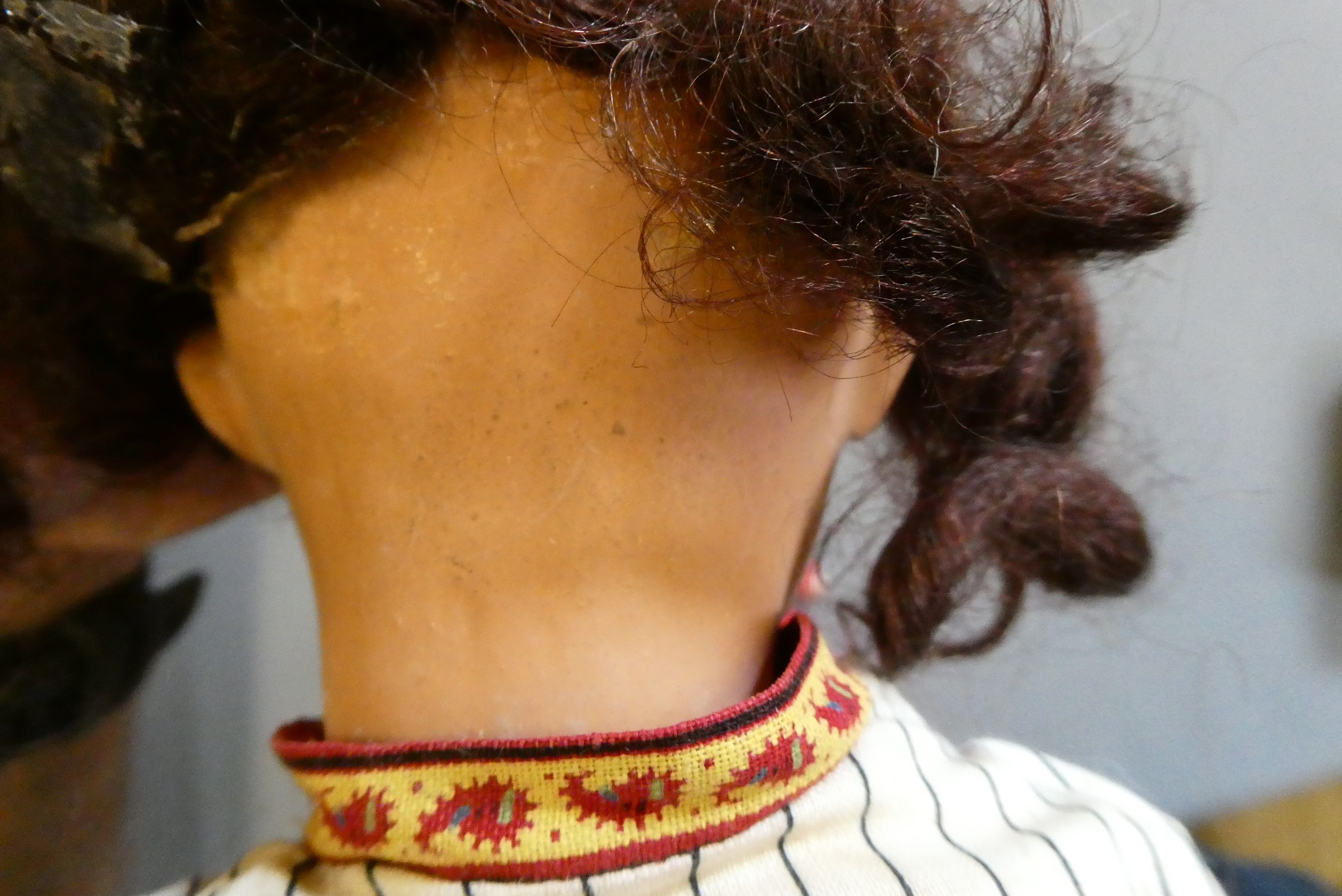 Three bisque socket head dolls Image