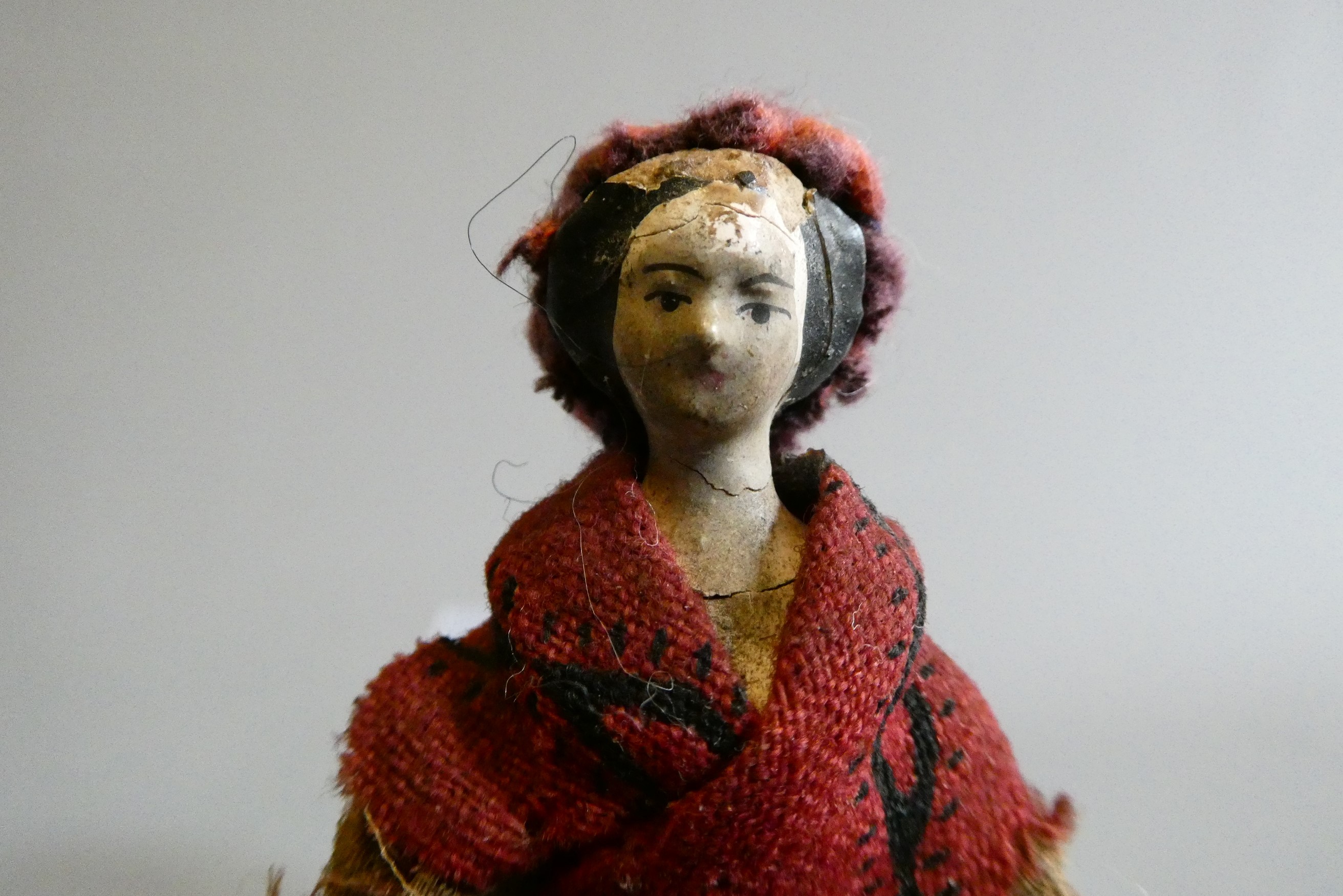 A Victorian Grod doll's house doll, with painted composition head, shaped wood body and carved Image