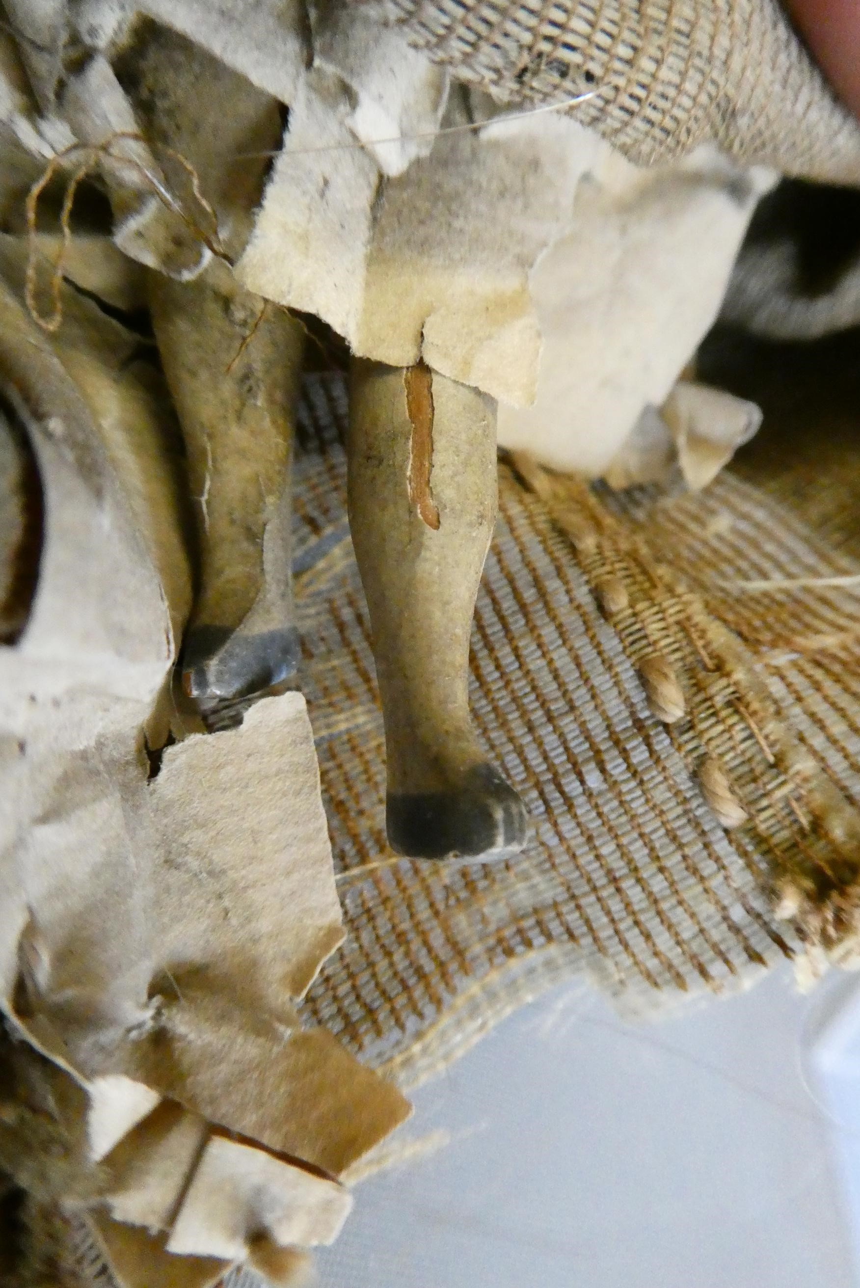 A Victorian Grod doll's house doll, with painted composition head, shaped wood body and carved Image