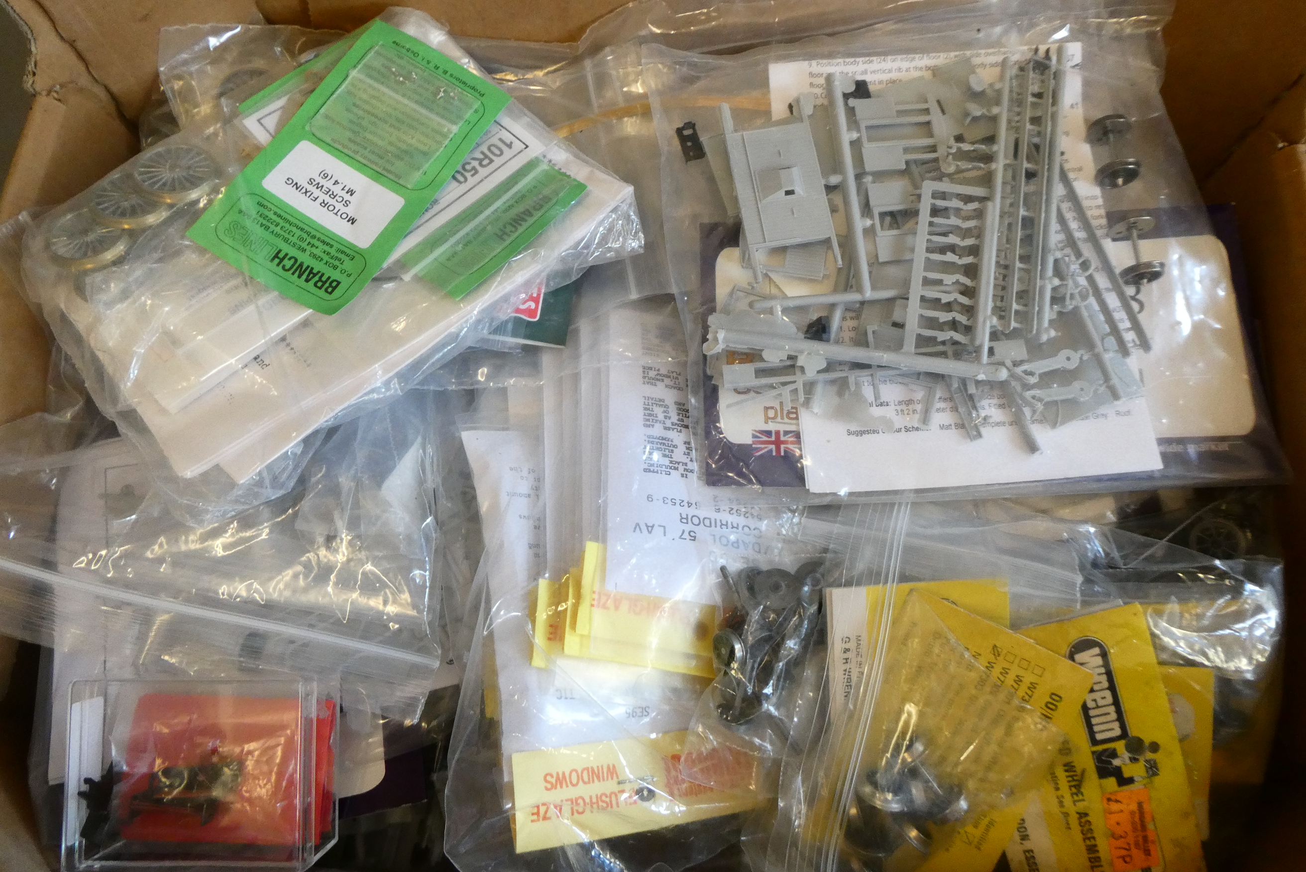 Large quantity of spare parts for model railway locomotives and rolling stock Image