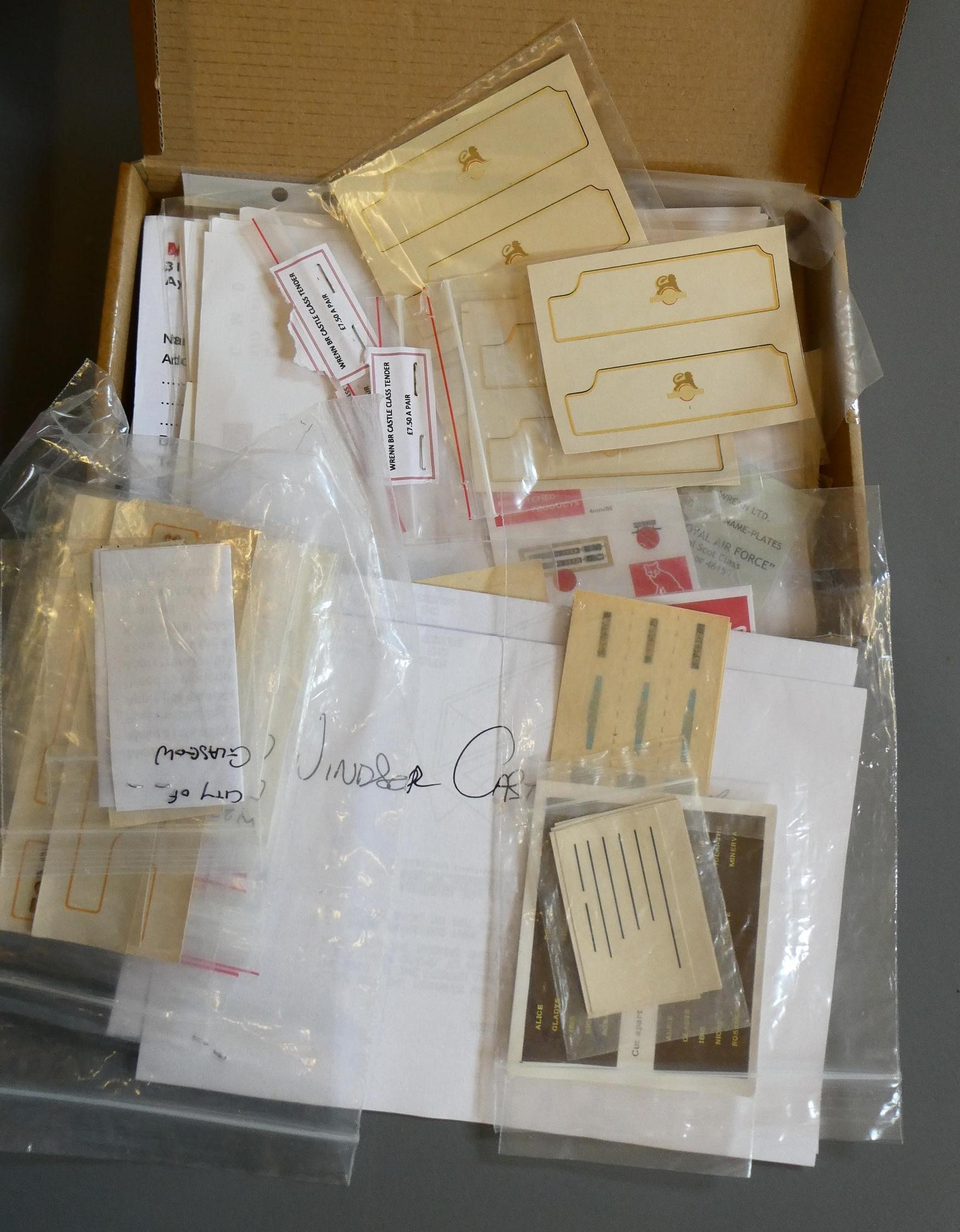 Large quantity of spare parts for model railway locomotives and rolling stock Image