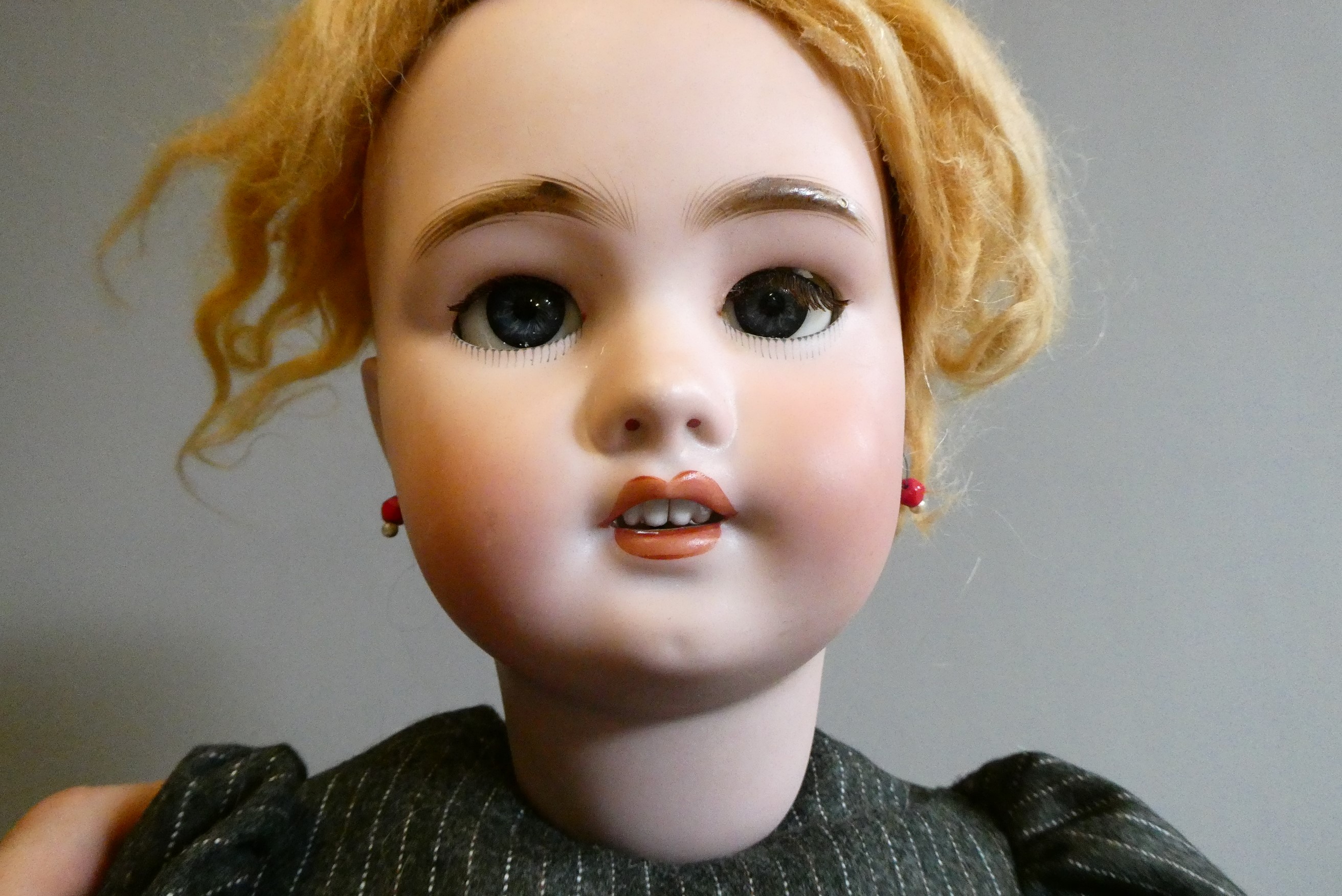 A Tete Jumeau bisque socket head doll Image