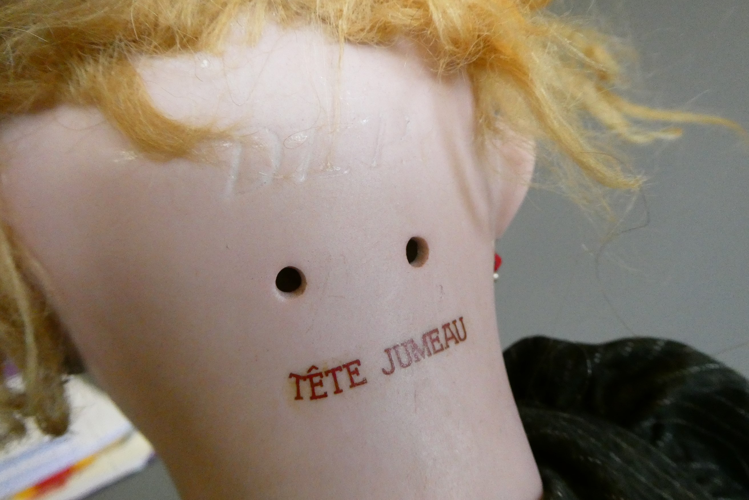 A Tete Jumeau bisque socket head doll Image