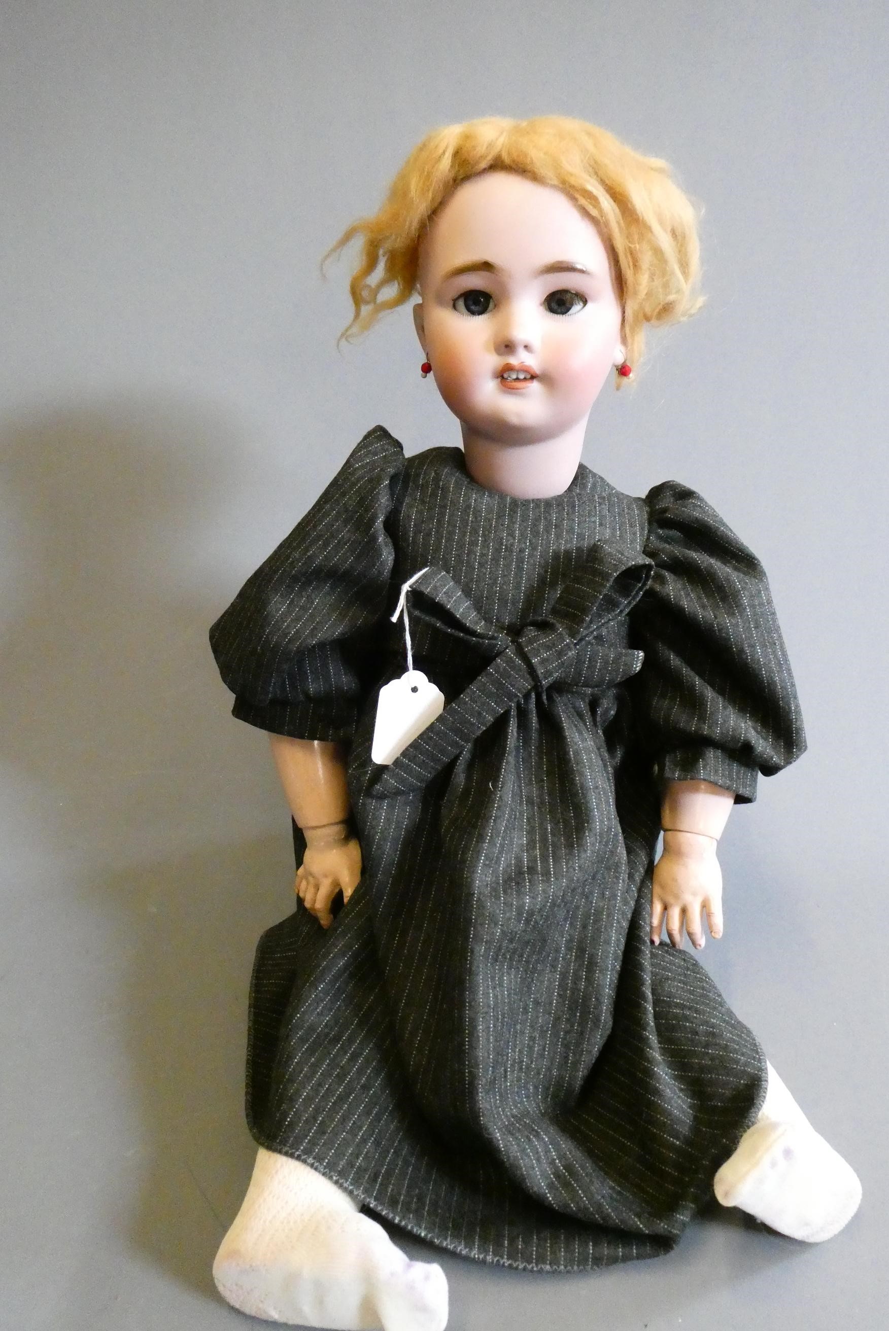 A Tete Jumeau bisque socket head doll Image