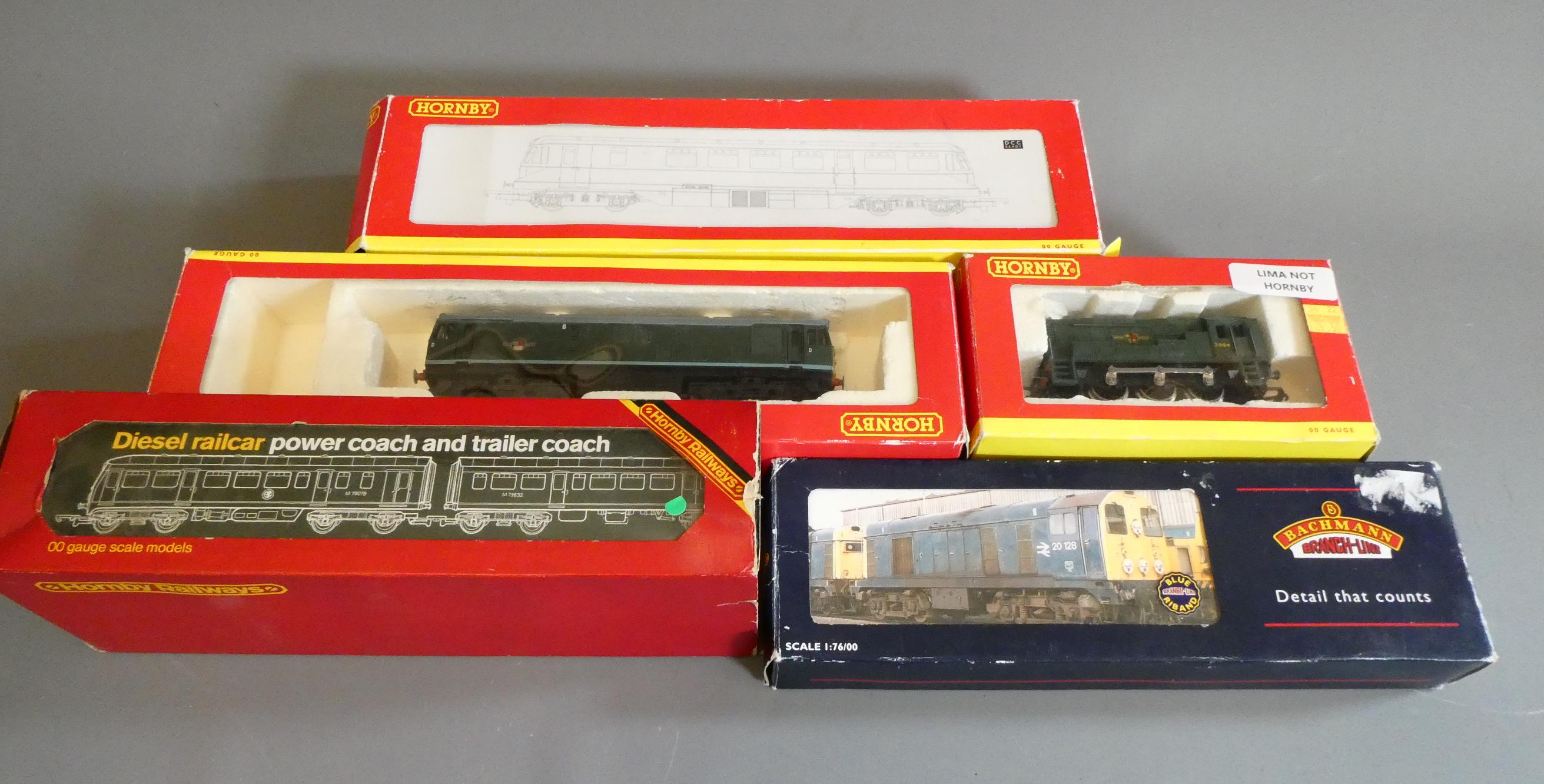 Five British railways diesel locomotives comprising Hornby WR railcar Image