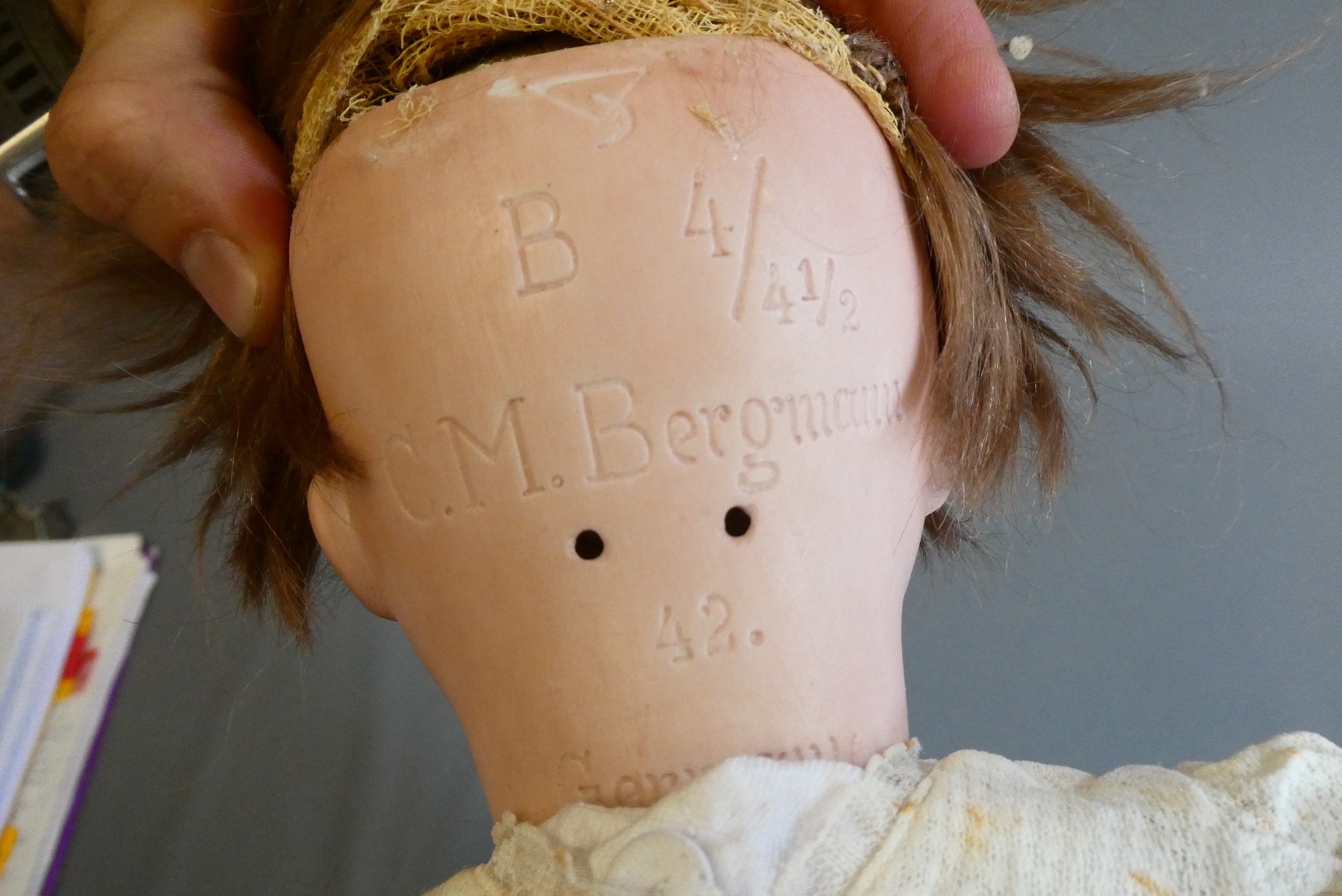 A C. M. Bergmann bisque head character doll Image