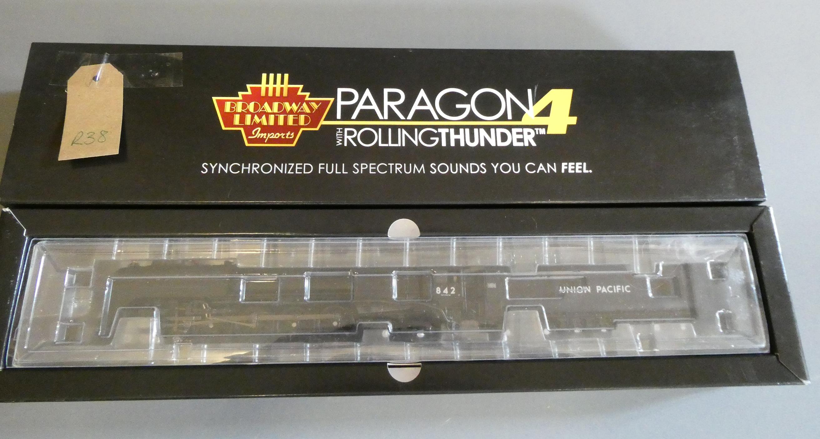 Broadway limited HO scale DCC sound fitted Union Pacific FEF-3 locomotive. Boxed, excellent (Est. Image