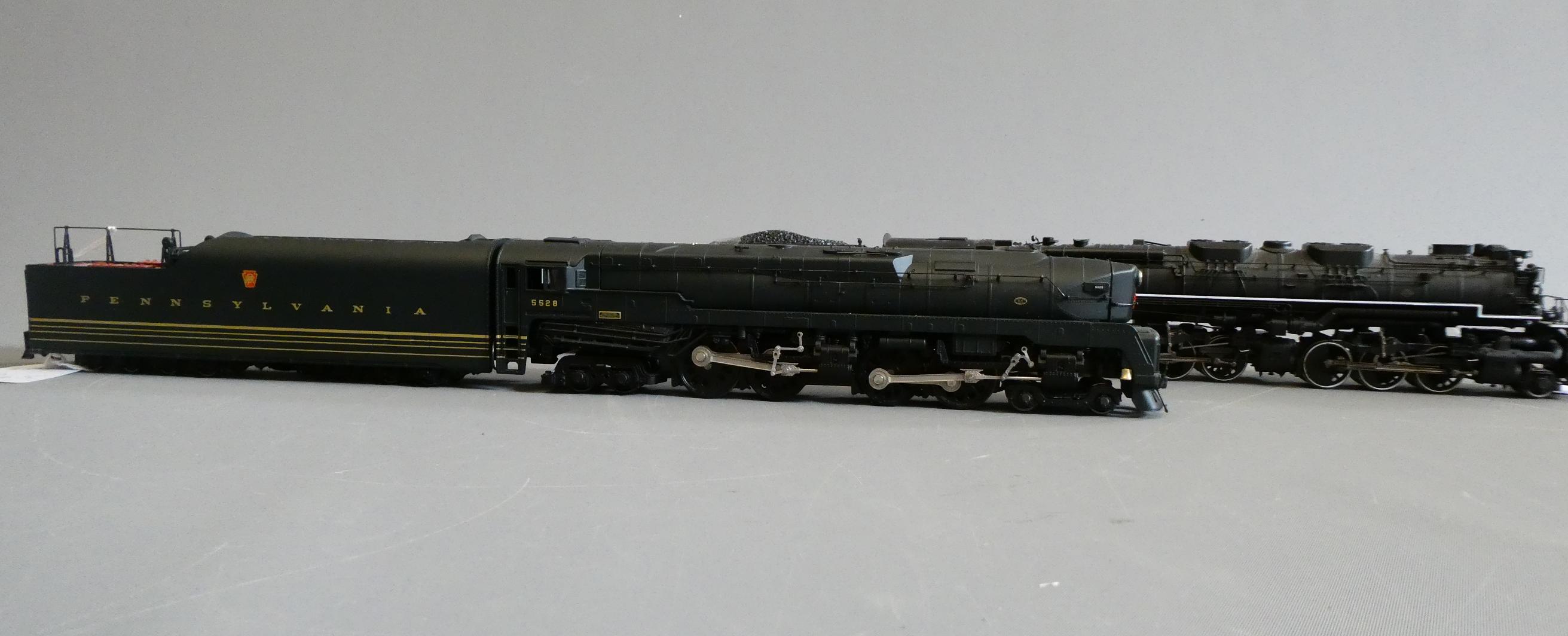 Two Unboxed Ho scale locomotives comprising Broadway limited Pennsylvania T1 Duplex and Rivarossi Image