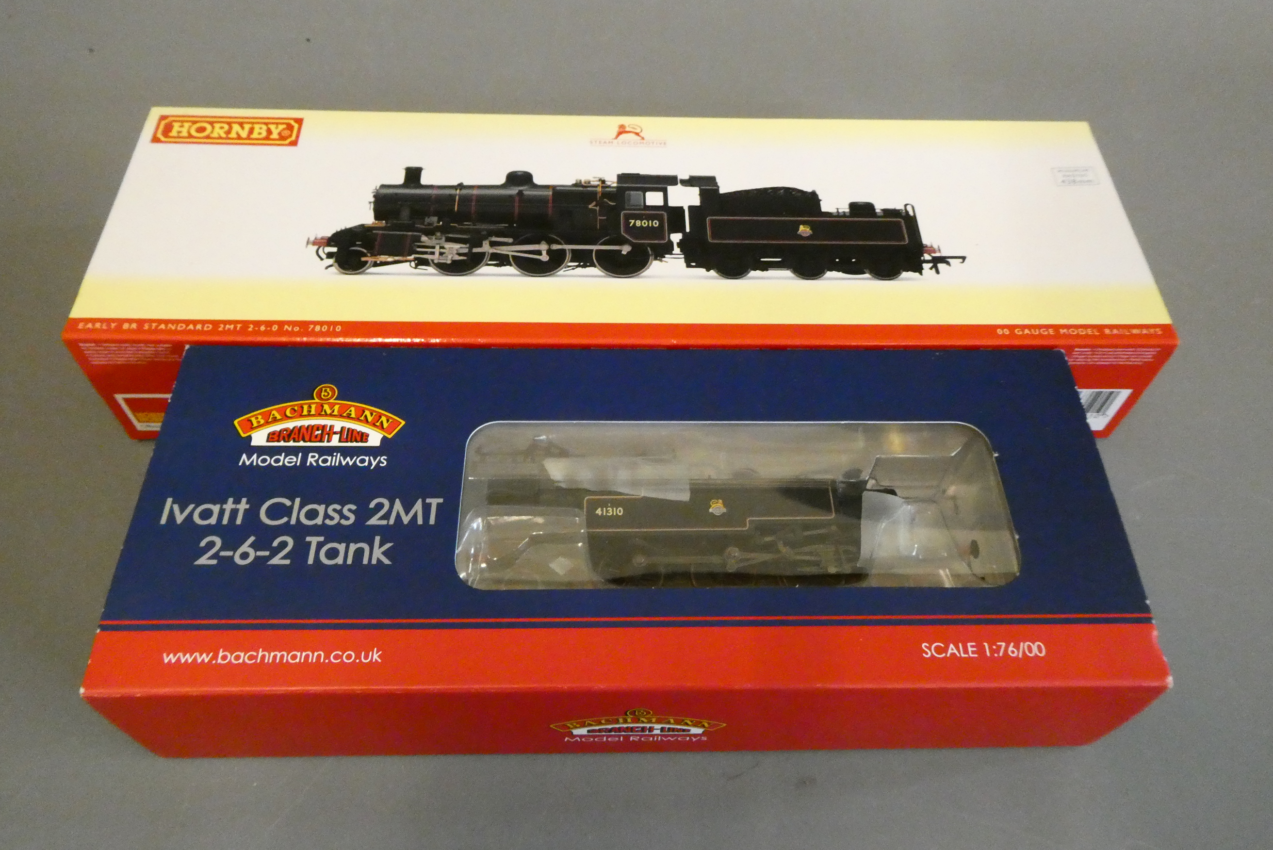 Bachmann Class 2MT tank finished in British Railways mixed traffic delivery 41310 and Hornby Class Image