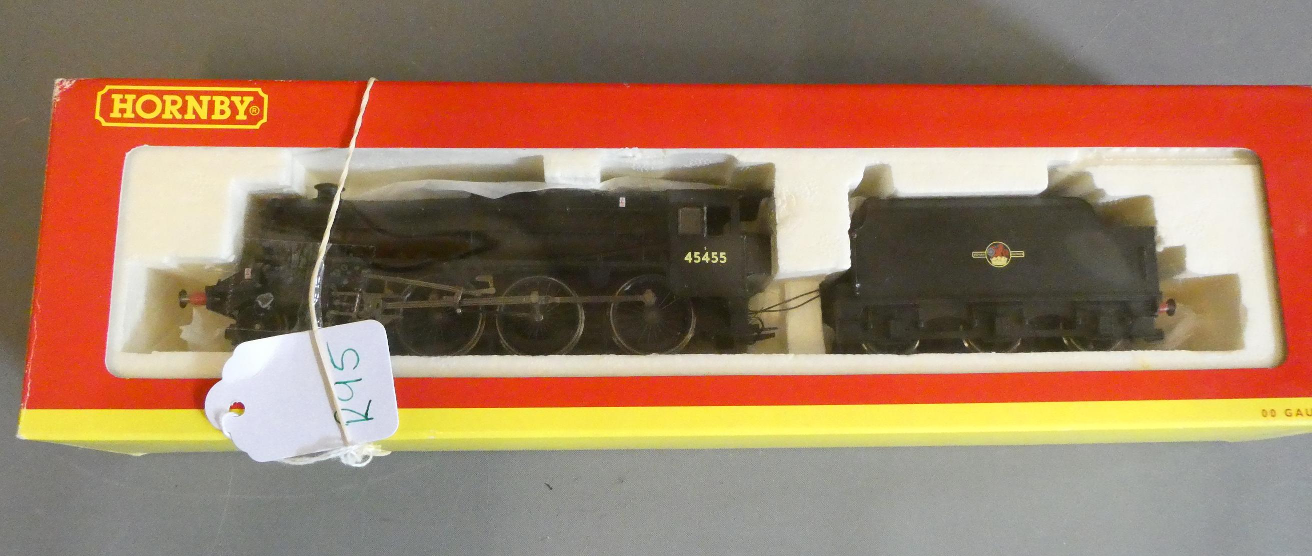 Hornby Class 5 locomotive finished in British Railways Black 45455, boxed, excellent (Est. plus 24% Image