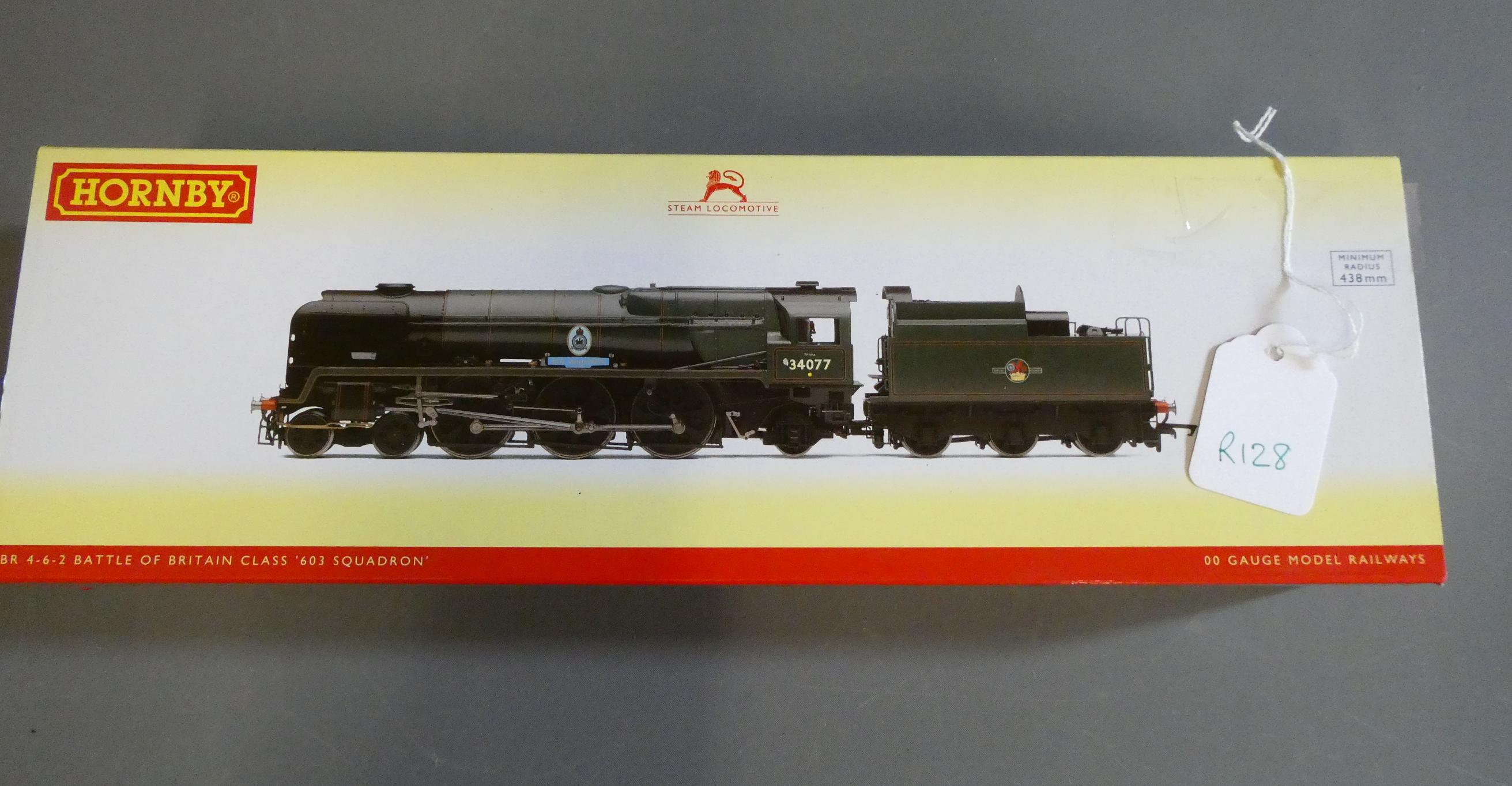 Hornby rebuilt Battle of Britain Class locomotive 603 Squadron finished in British Railways green Image