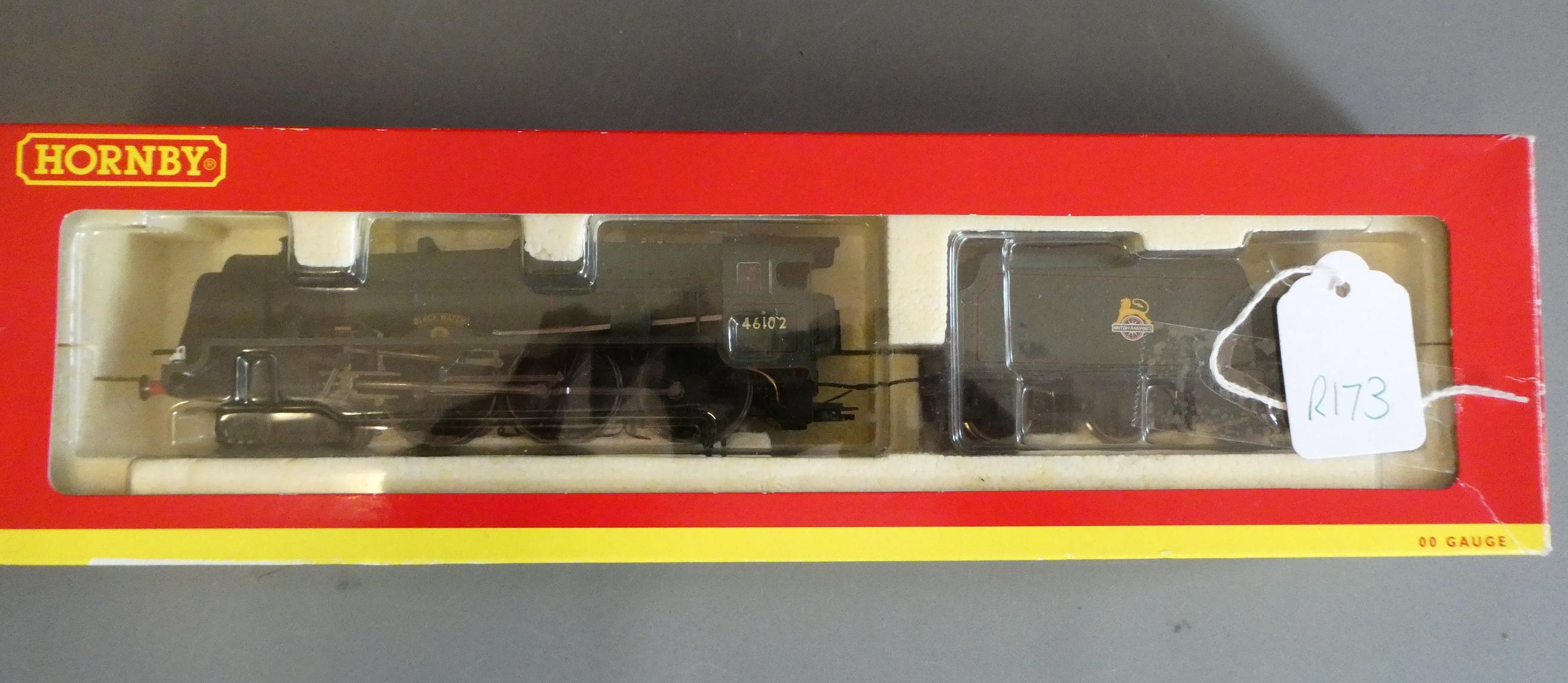 Hornby Royal Scot Black Watch finished in British Railways lined green livery early totem 46102 Image