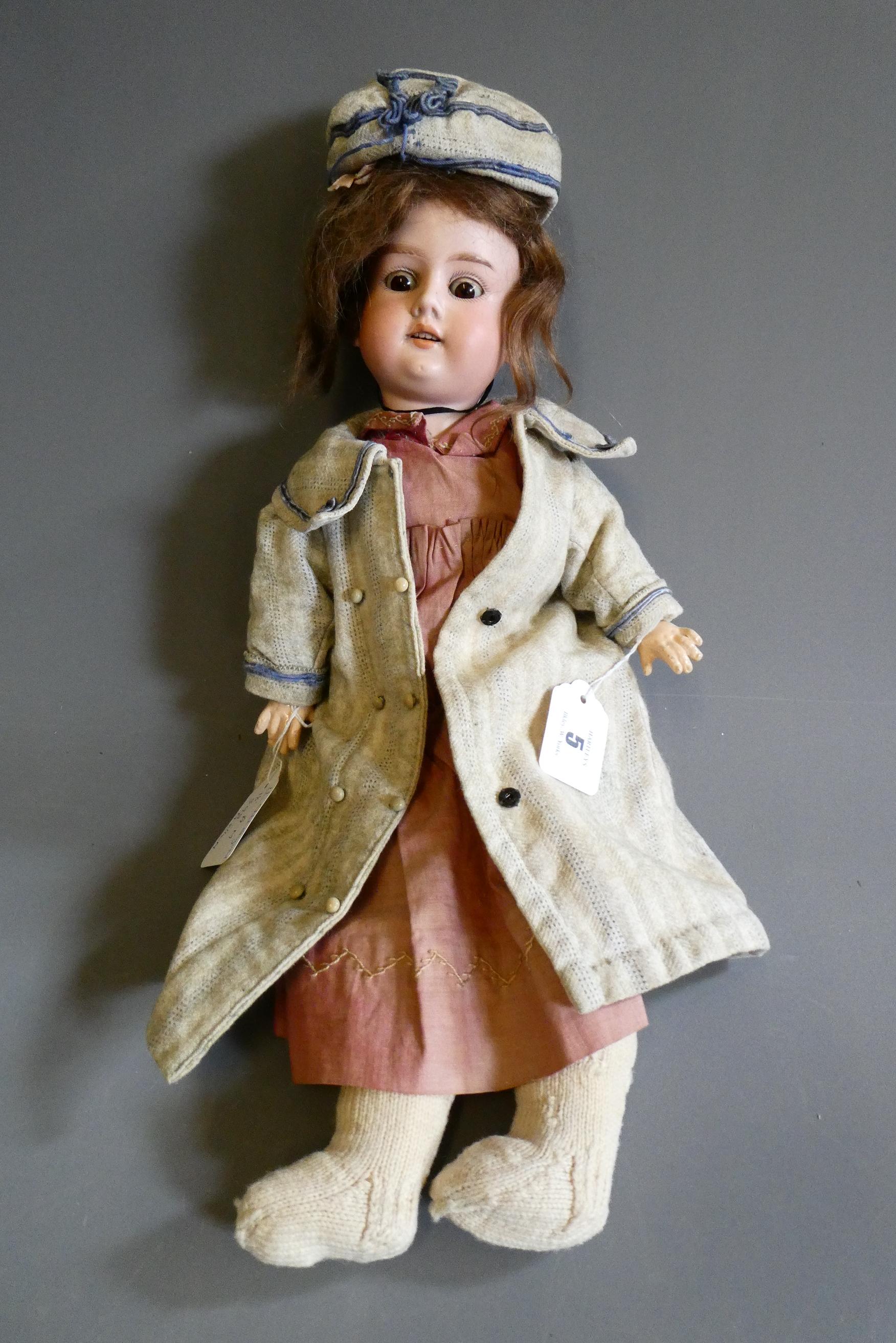 An Armand Marseille bisque socket head doll Image