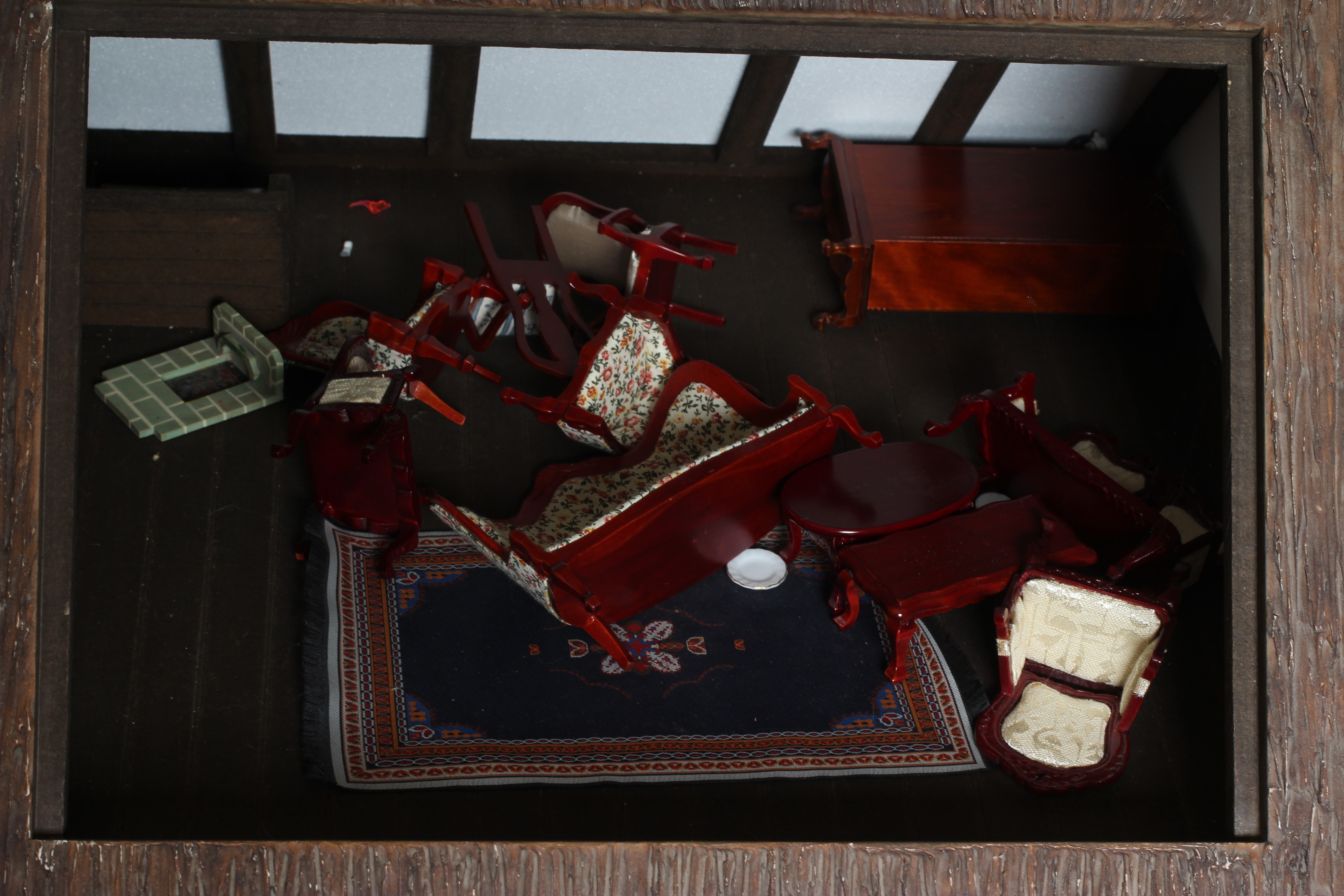 A large Tudor style doll's house Image