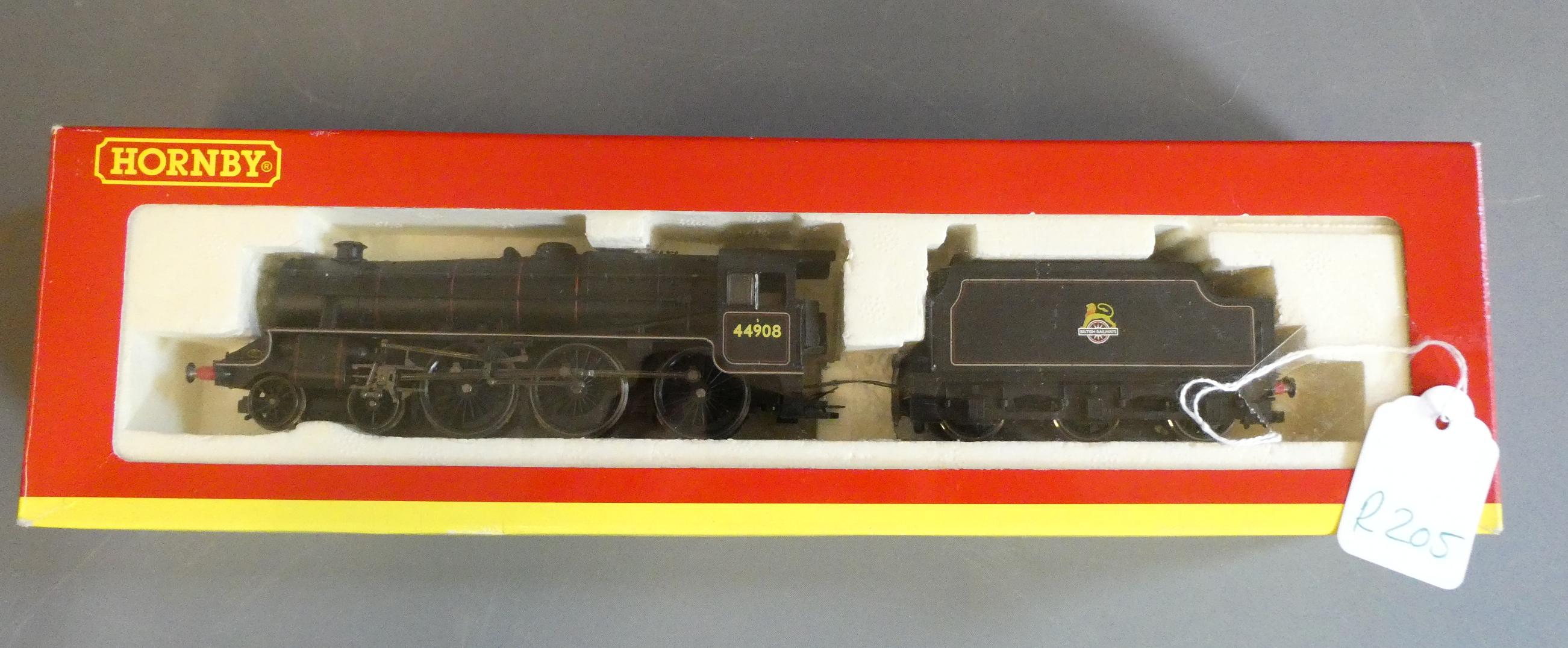 Hornby Class 5 locomotive finished in British Railways mixed traffic livery early totem 44908, Image
