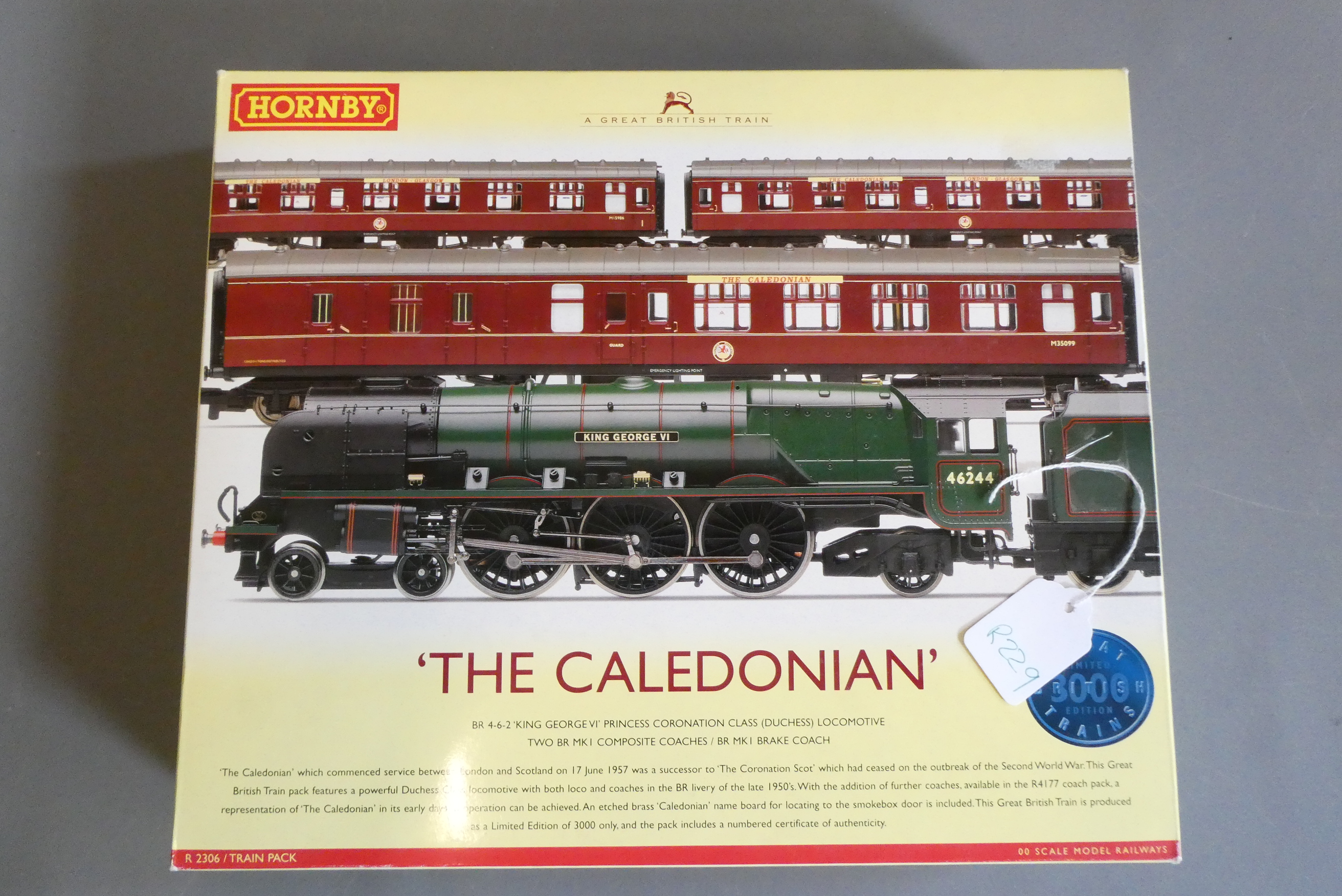 Hornby train pack The Caledonian with Duchess locomotive King George IV finished in British Railways Image