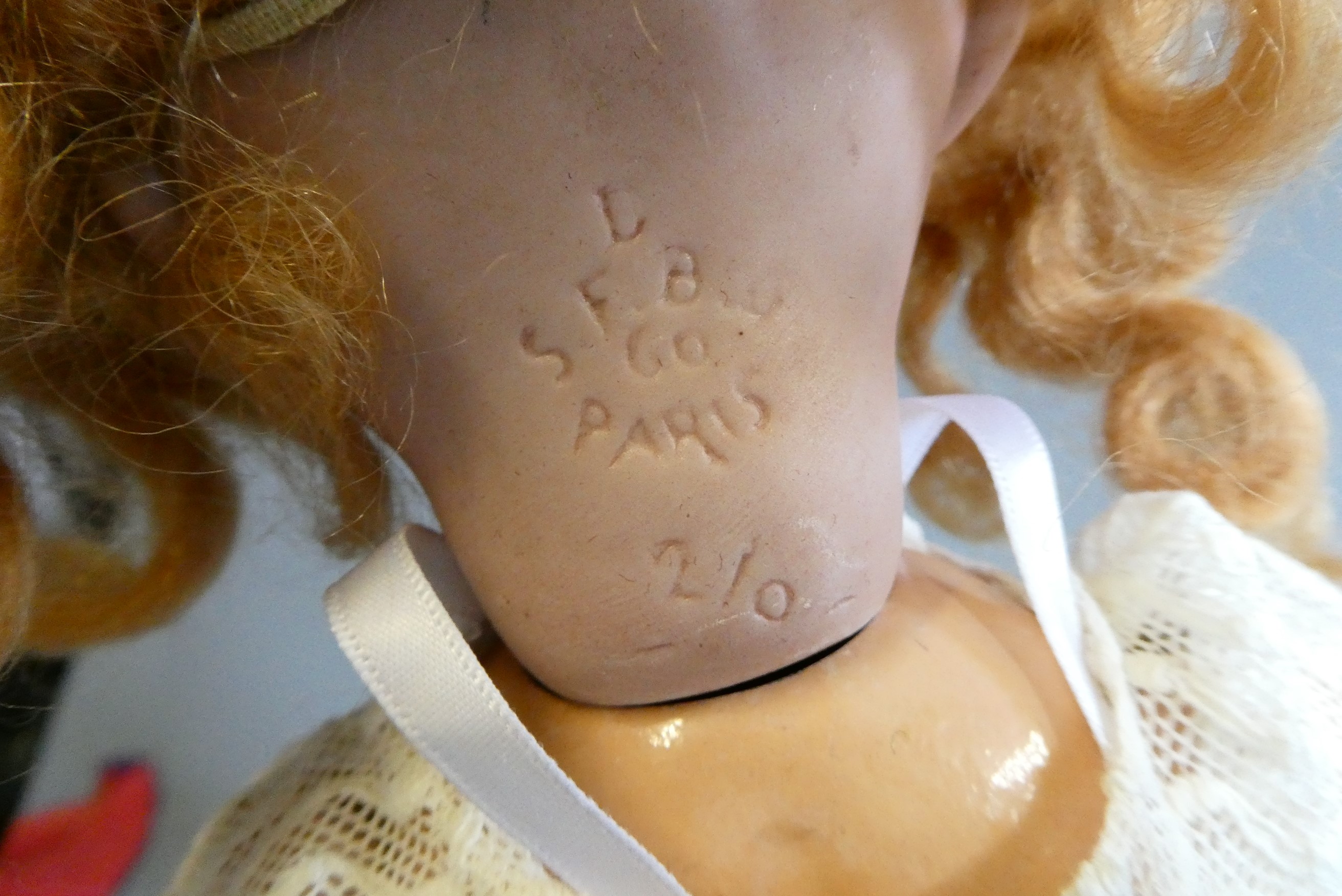 Two SFBJ bisque socket head dolls Image