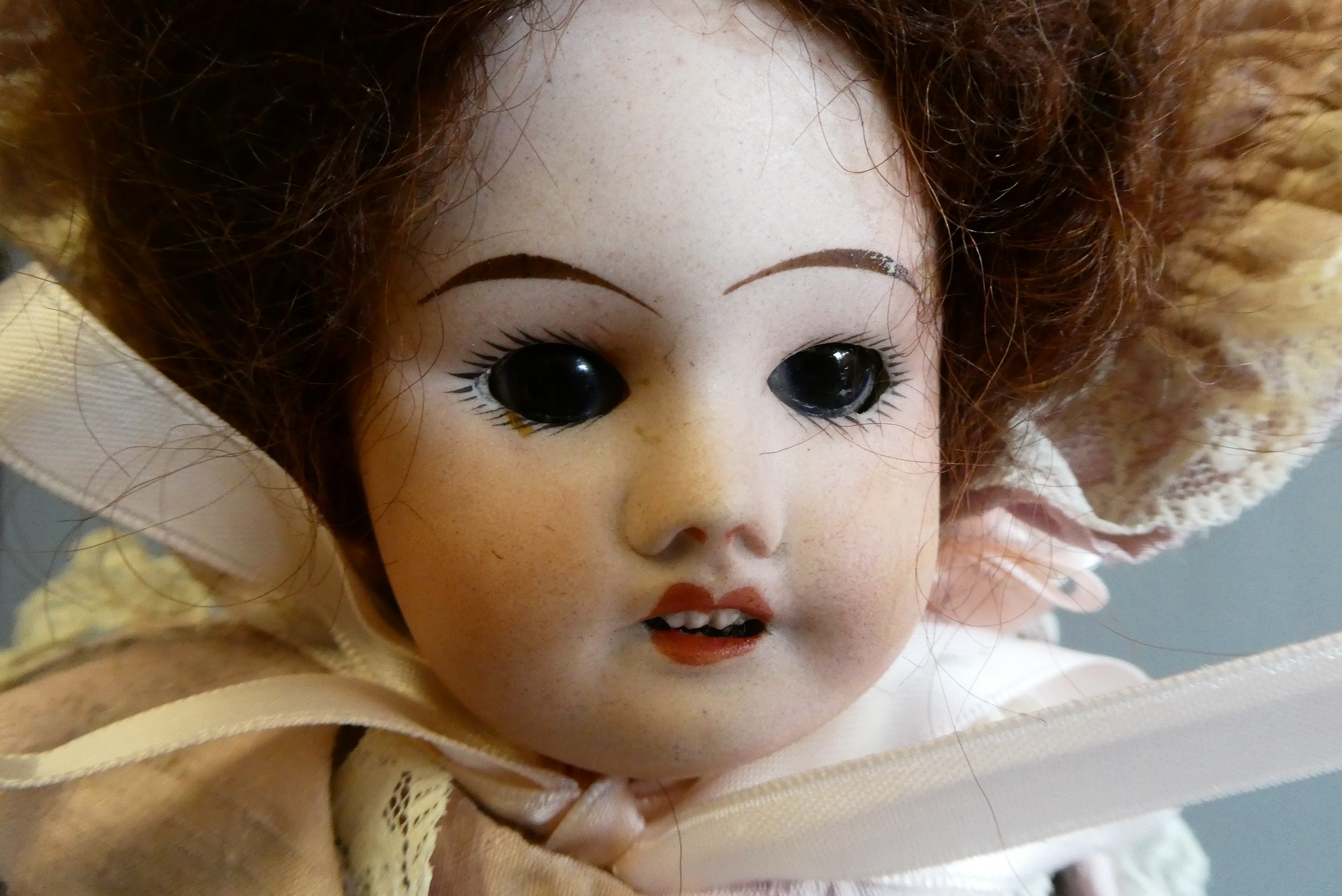 Two SFBJ bisque socket head dolls Image