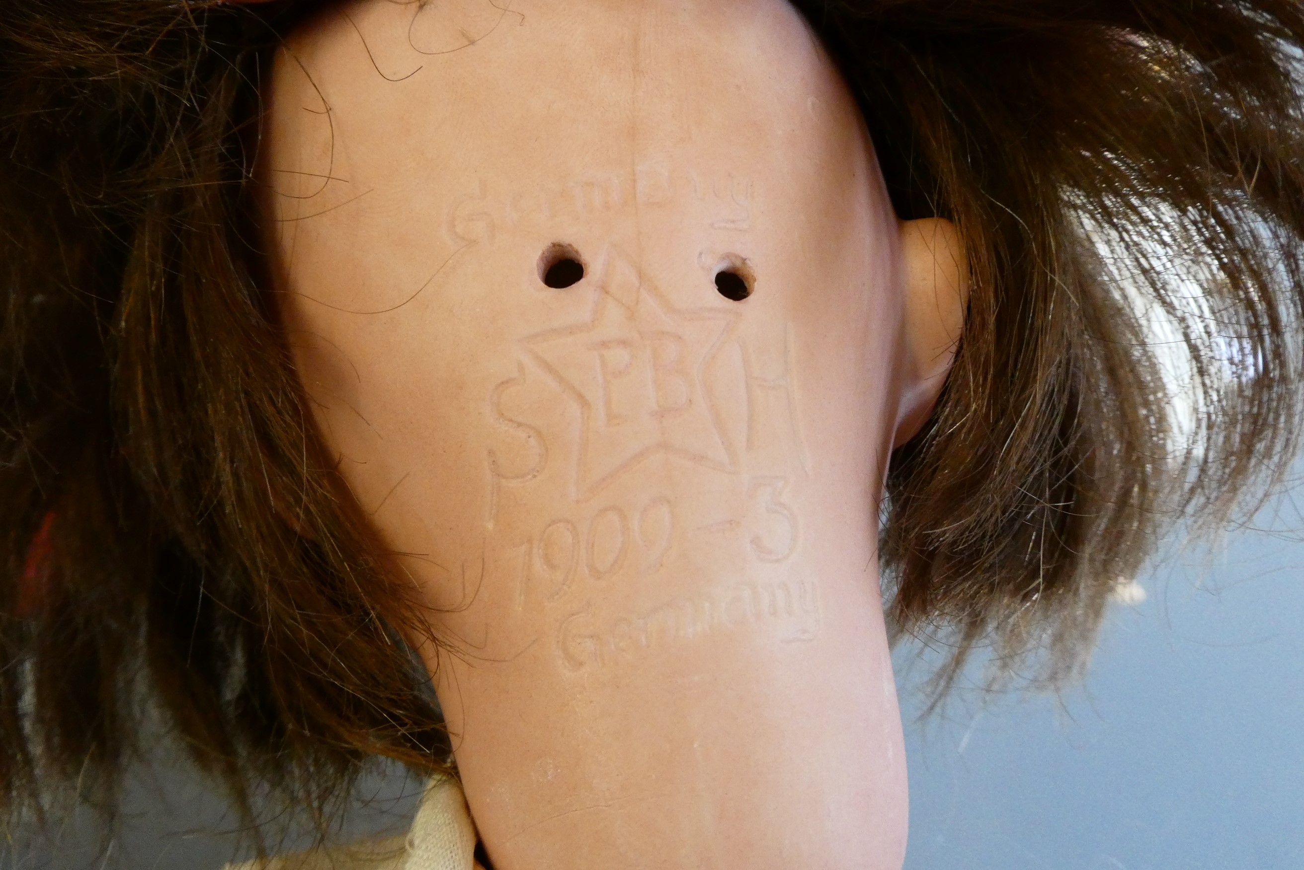 Two German bisque socket head dolls Image