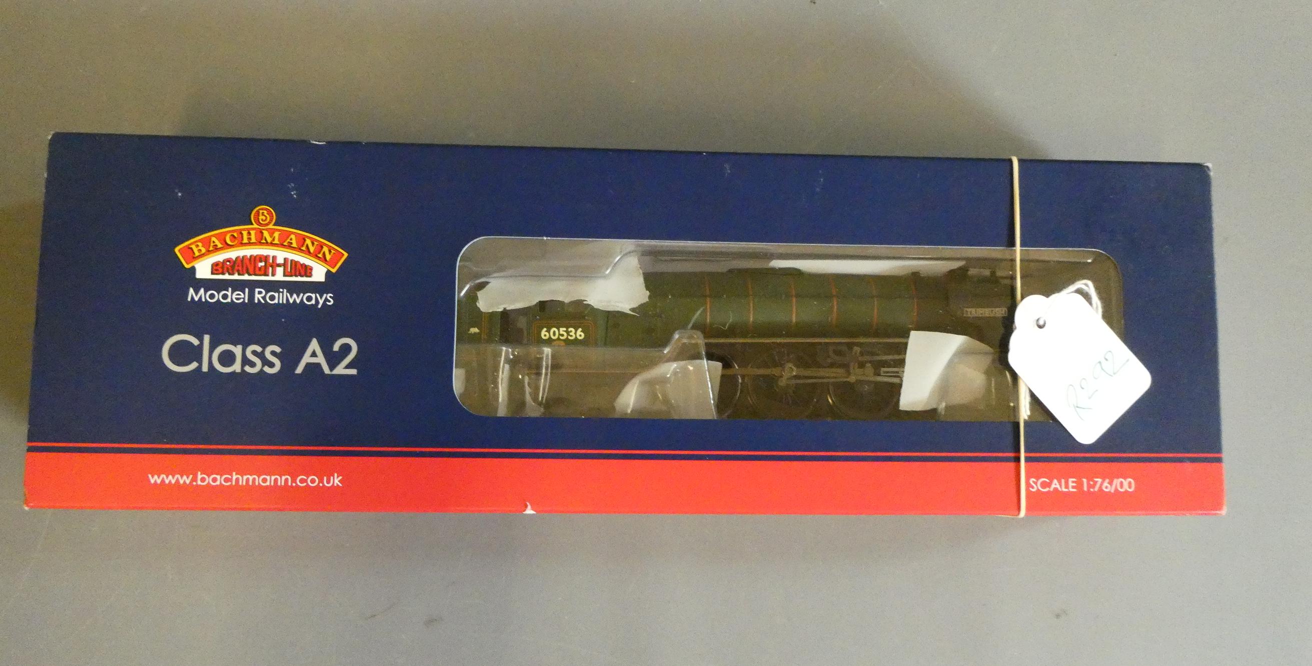 Bachmann Class A2 locomotive finished in British Railways lined green 60536 Trimbush, fitted with Image