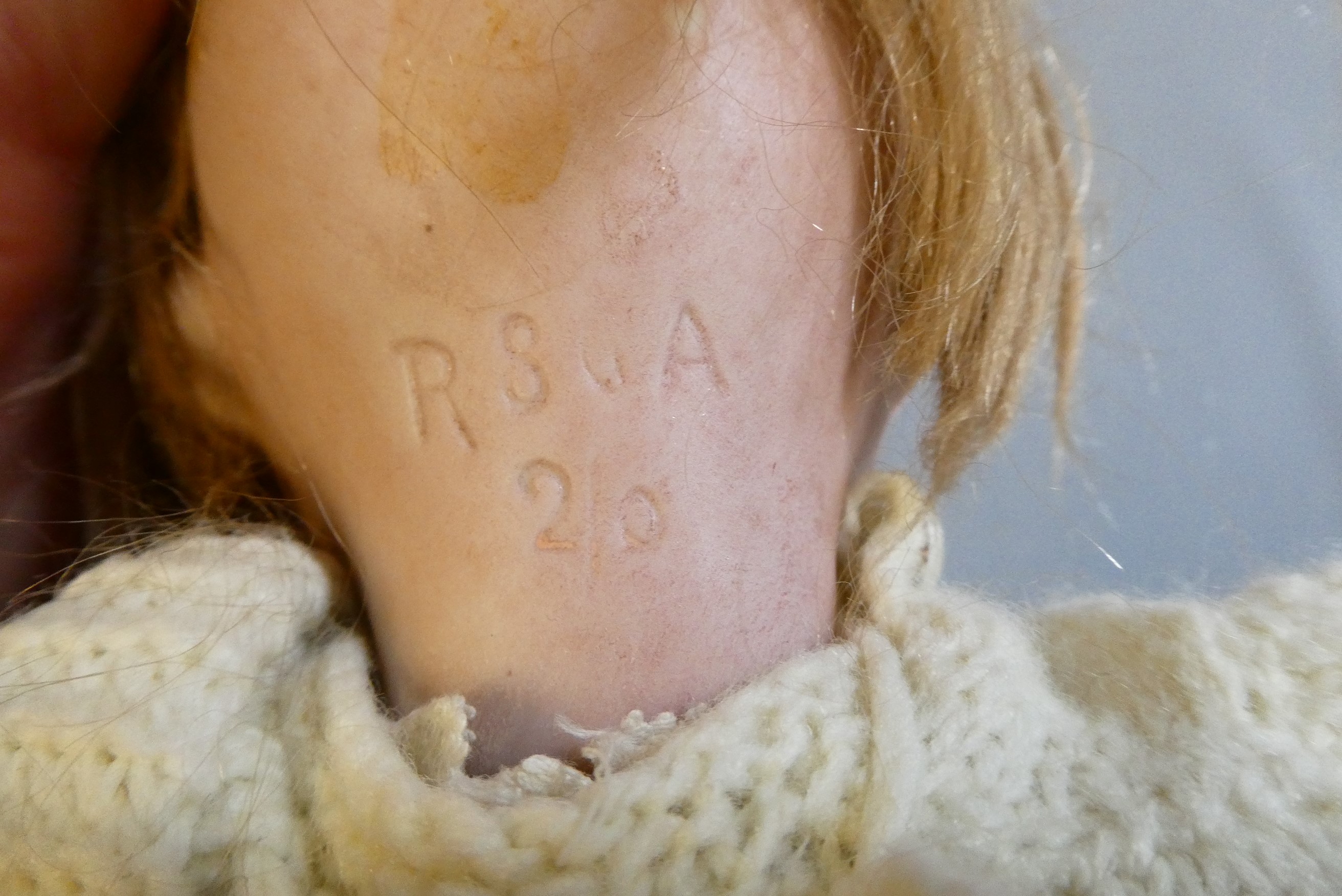 Two Theodore Recknagel bisque socket head dolls Image