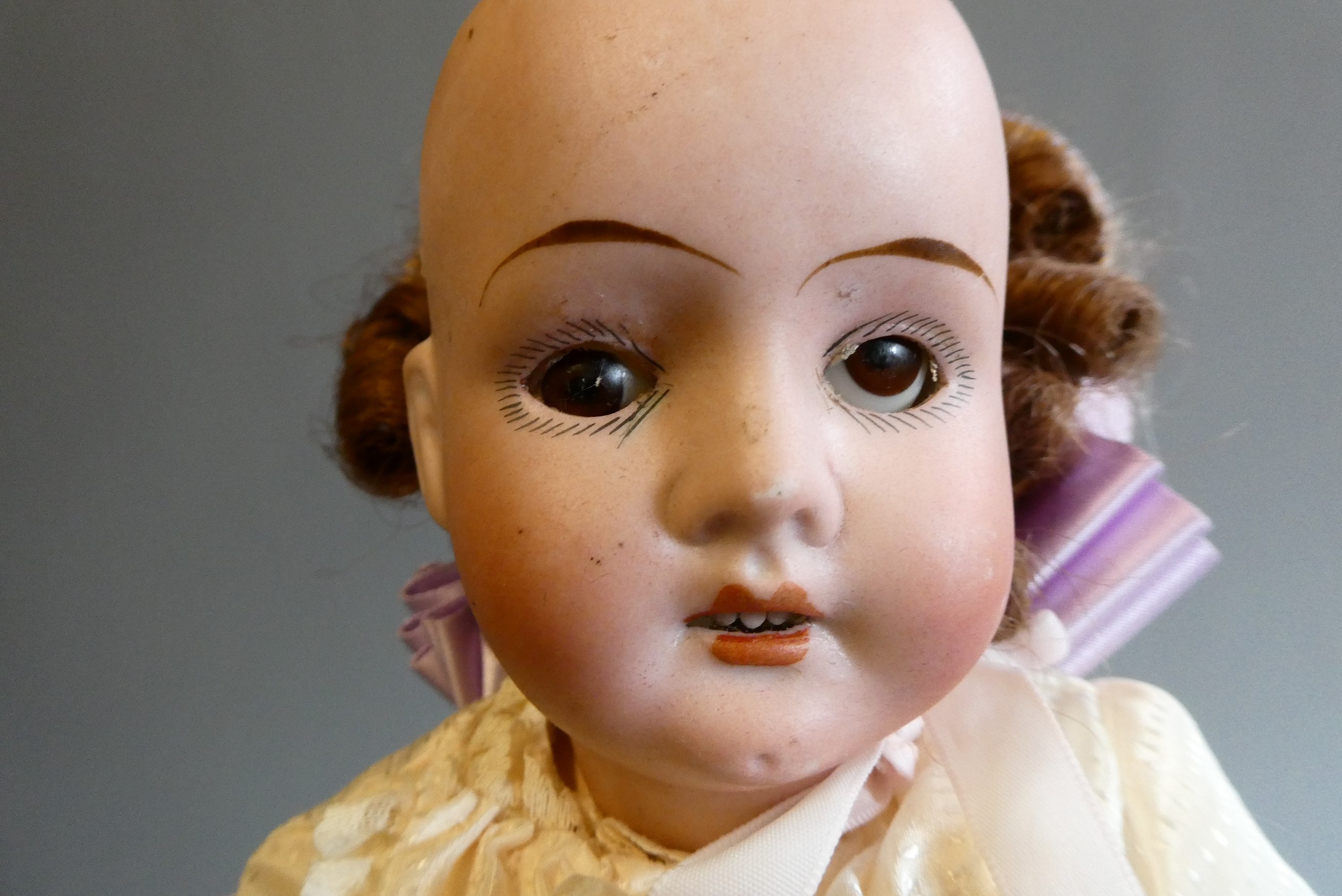 Two Theodore Recknagel bisque socket head dolls Image