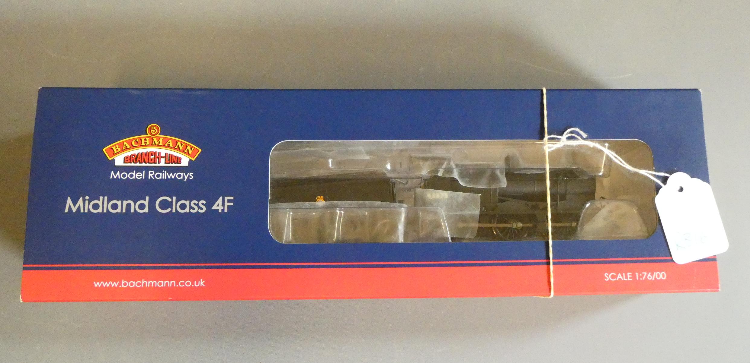Bachmann Midland Class 4F finished in British Railways black livery, early totem 43875, fitted with Image