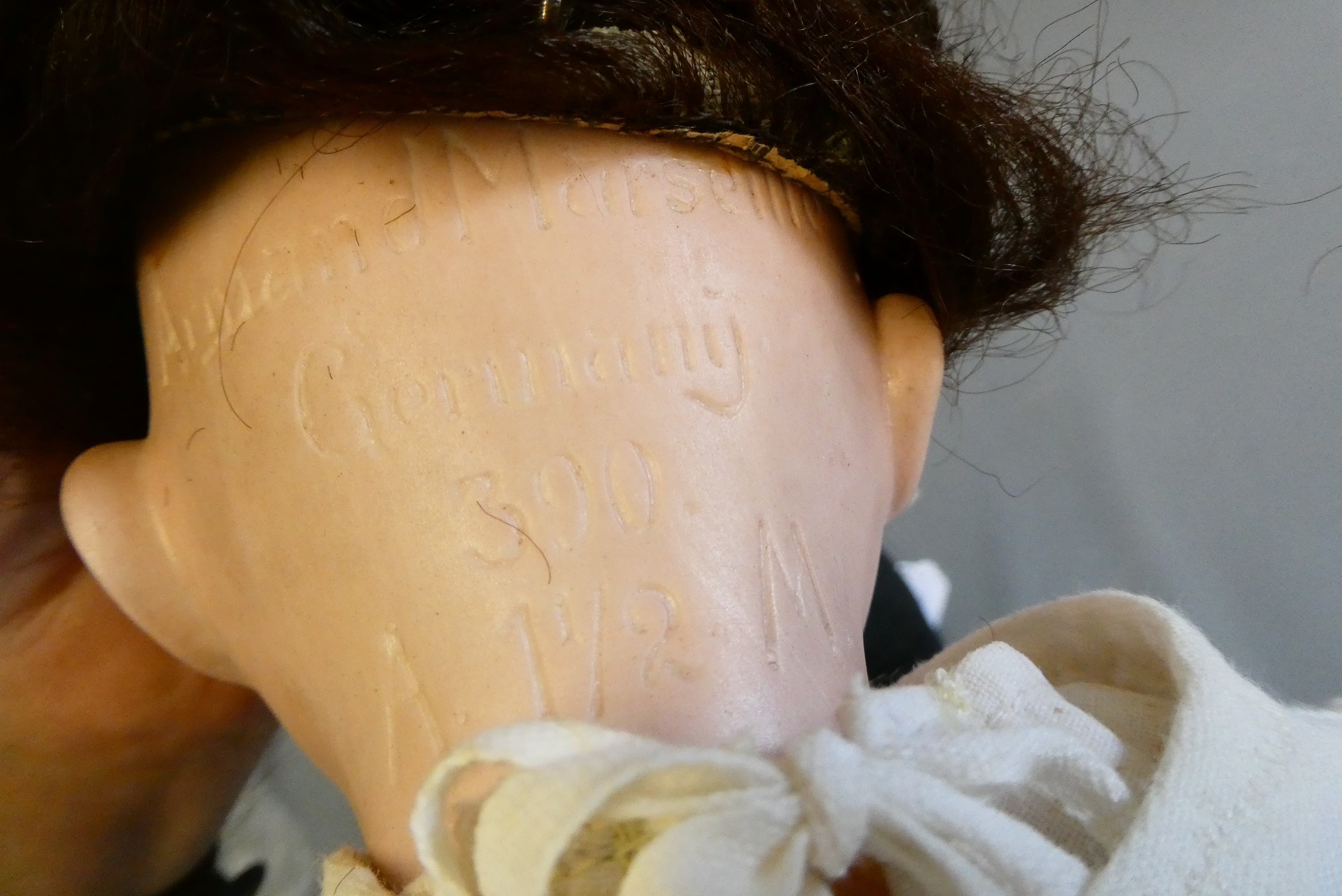 Two Armand Marseille bisque socket head dolls Image