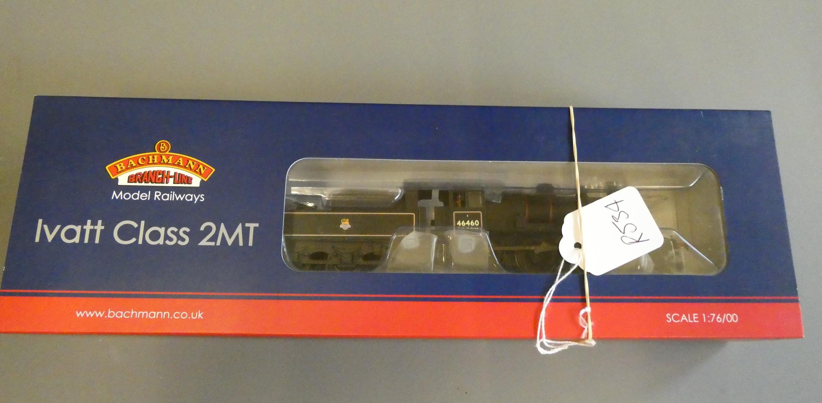 Bachmann Ivatt Class 2MT finished in BR lined black, early Crest 46460, fitted with Bachmann Image