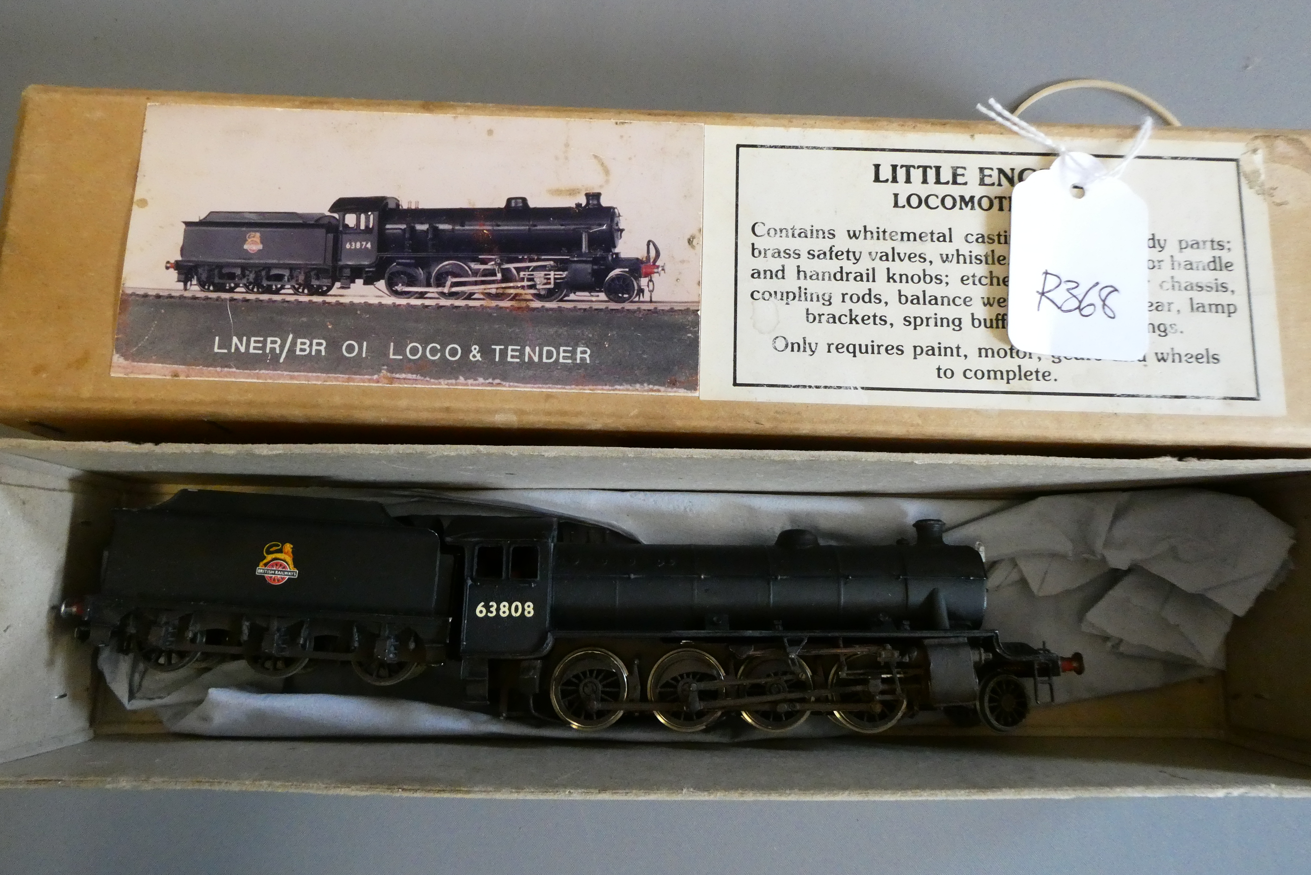 Kit built Little Engines LNER/BR 01 finished in weathered black, early totem, fair (Est. plus 24% Image