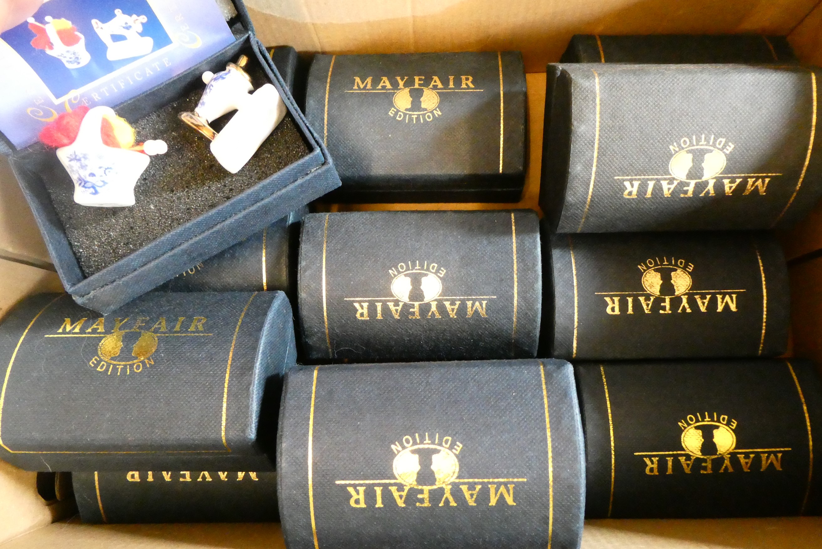 Three boxes of doll's house furniture and accessories Image