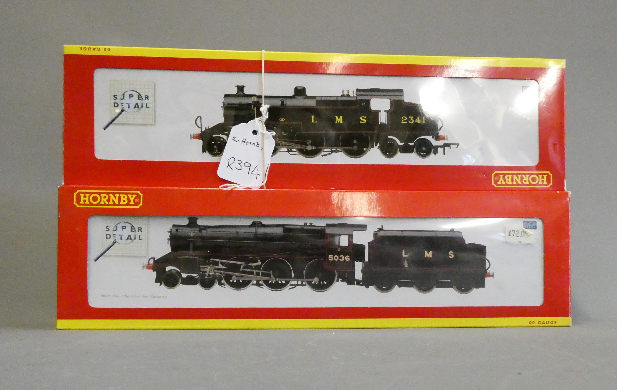 Hornby LMS 4P 2-6-4 tank locomotive and LMS class 5 4-6-0 locomotive 5036, both items boxed. Image