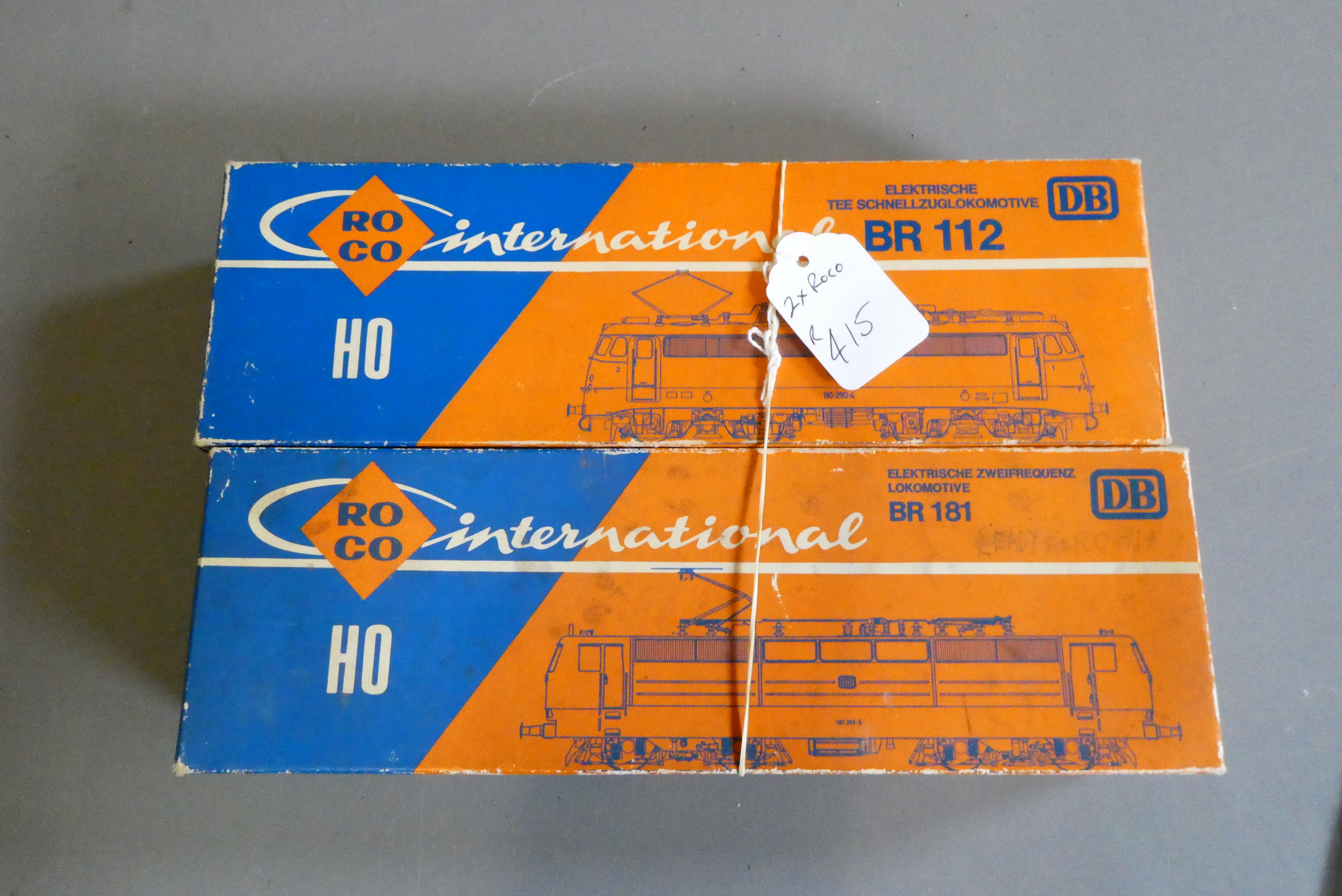 Roco 4138 BR 112 DB electric locomotive and 4142 BR 181 DB electric locomotive, boxed, excellent Image