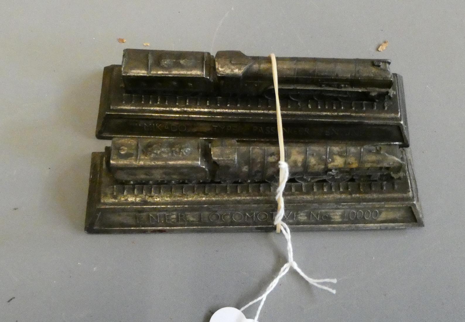 Britains for Bassett-Lowke locomotive paperweights comprising LNER Cock of the North and LNER 10000 Image