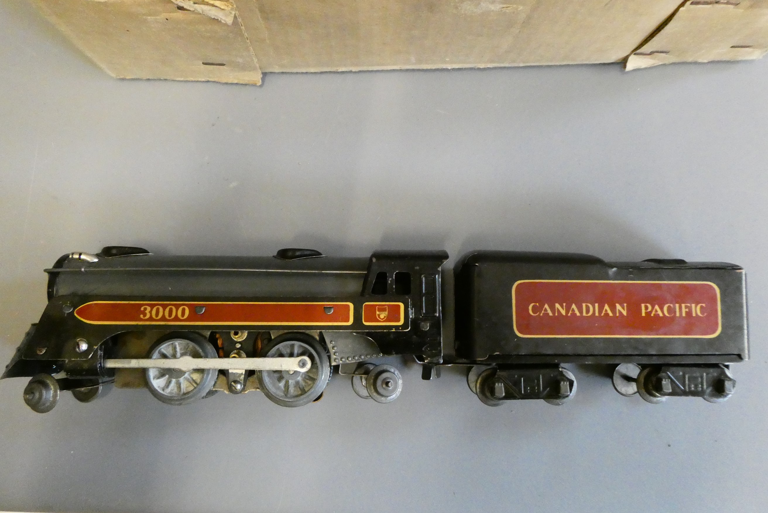 Marx Toys Streamline Canadian Pacific passenger train set with 2-4-2 electric streamline locomotive Image