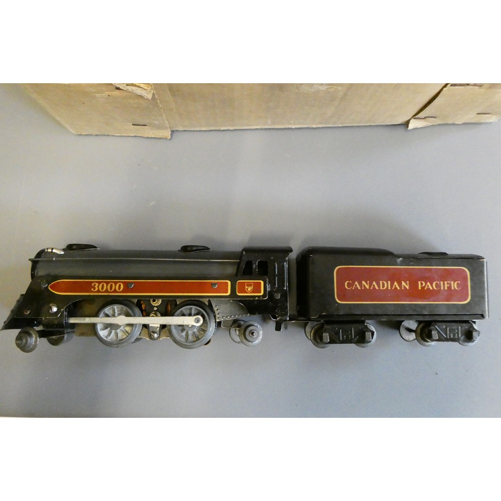 Marx Streamlined Engine Marx toys streamline canadian pacific passenger train set with 2-4-2 ...