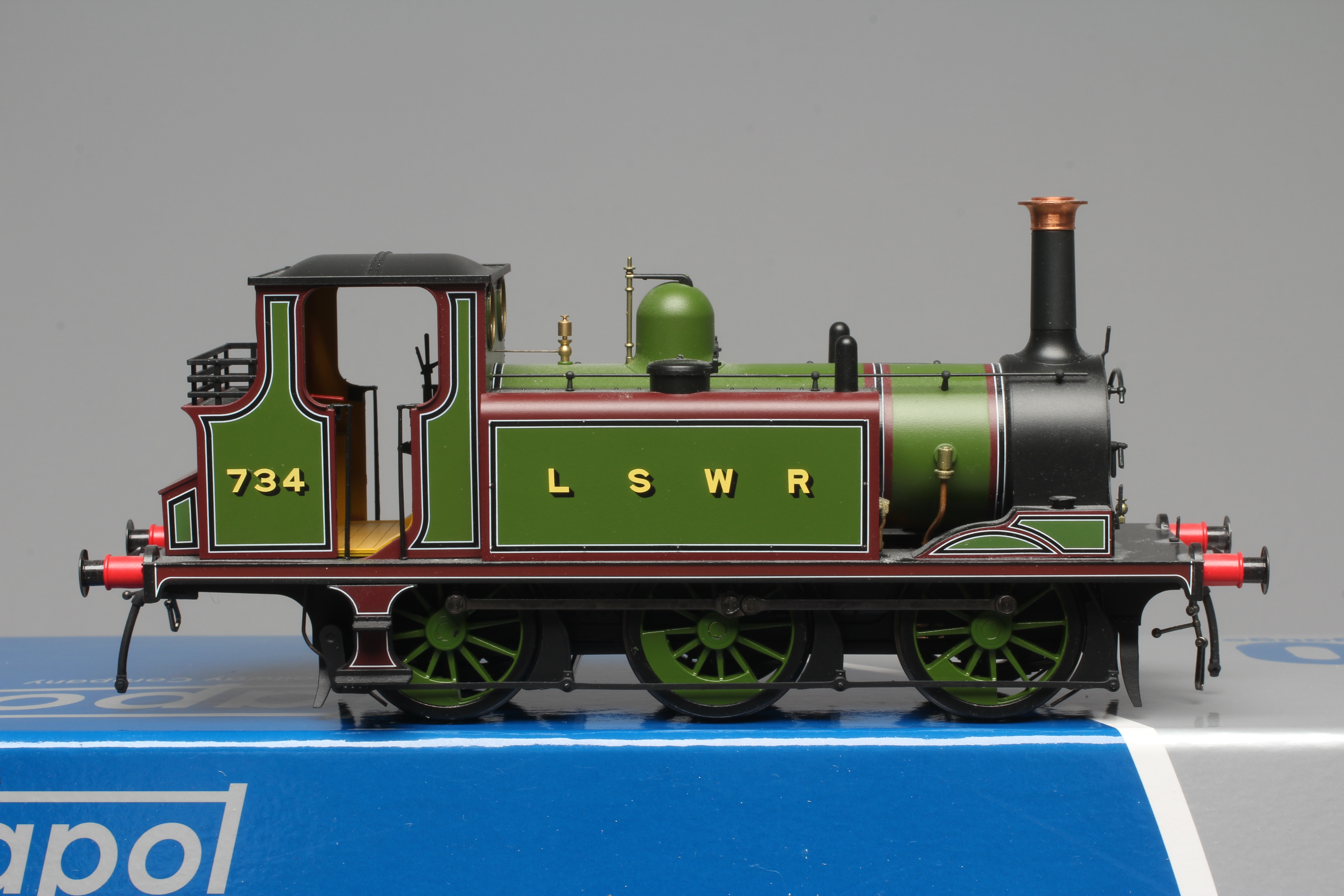 Dapol LSWR Terrier tank locomotive finished in lined green, model is a little dusty otherwise Image