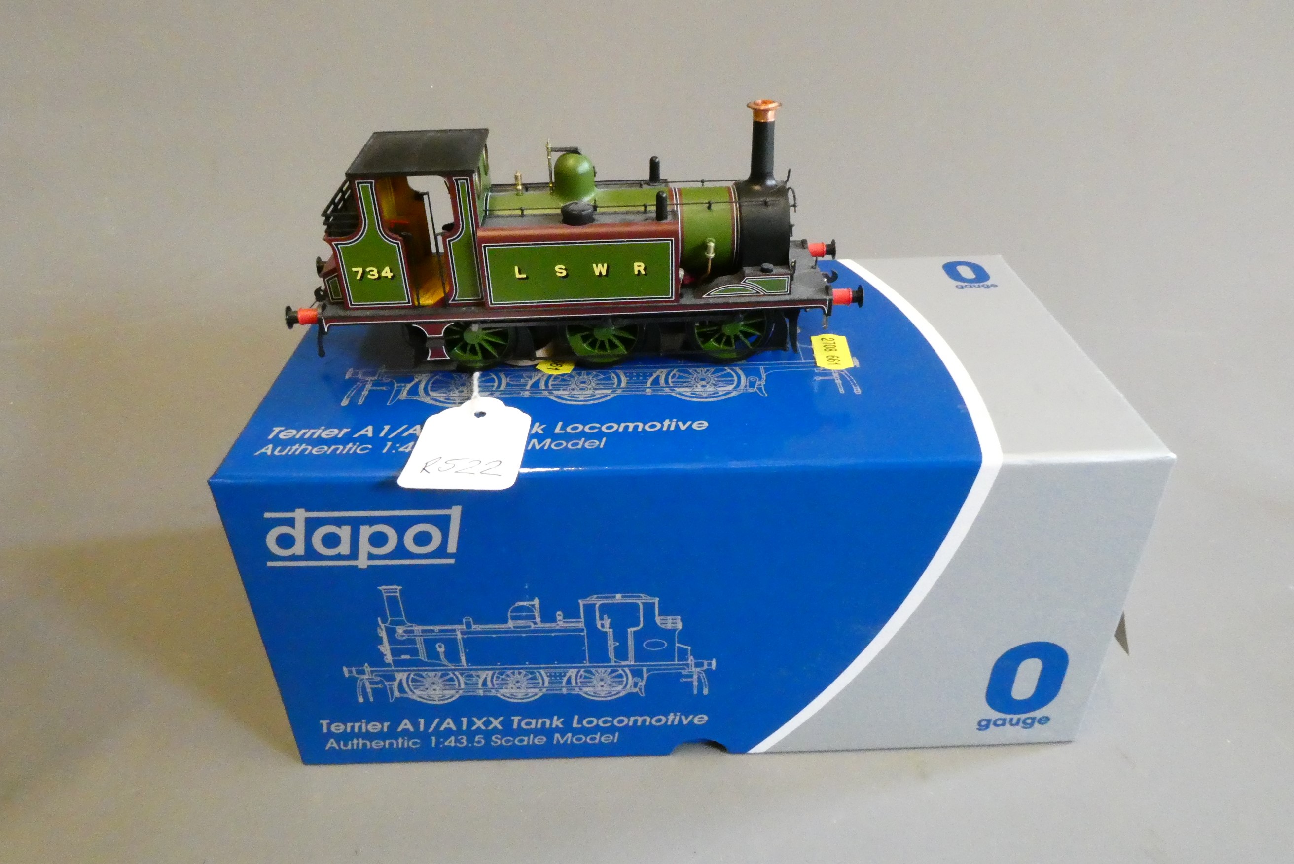 Dapol LSWR Terrier tank locomotive finished in lined green, model is a little dusty otherwise Image