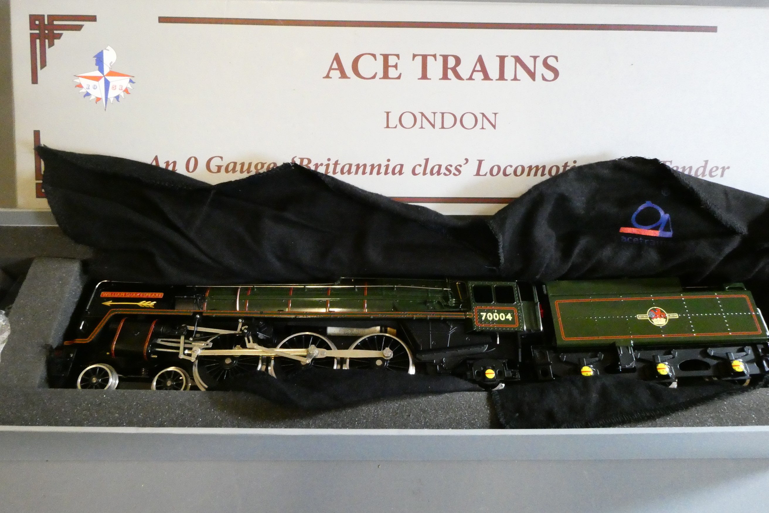 Ace train 0-gauge BR Britannia Class locomotive William Shakespeare, boxed, excellent (Est. plus 24% Image