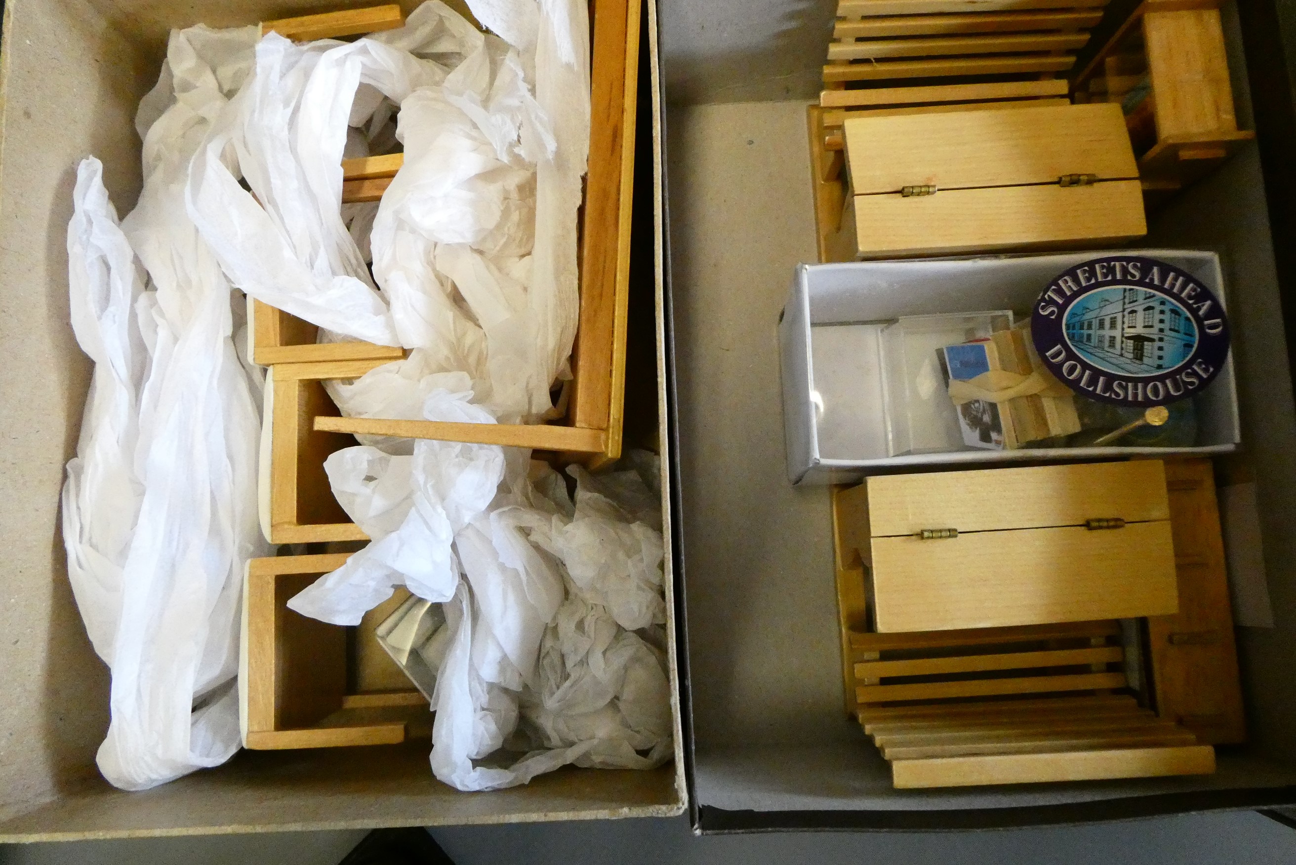 A large quantity of doll's house furniture Image