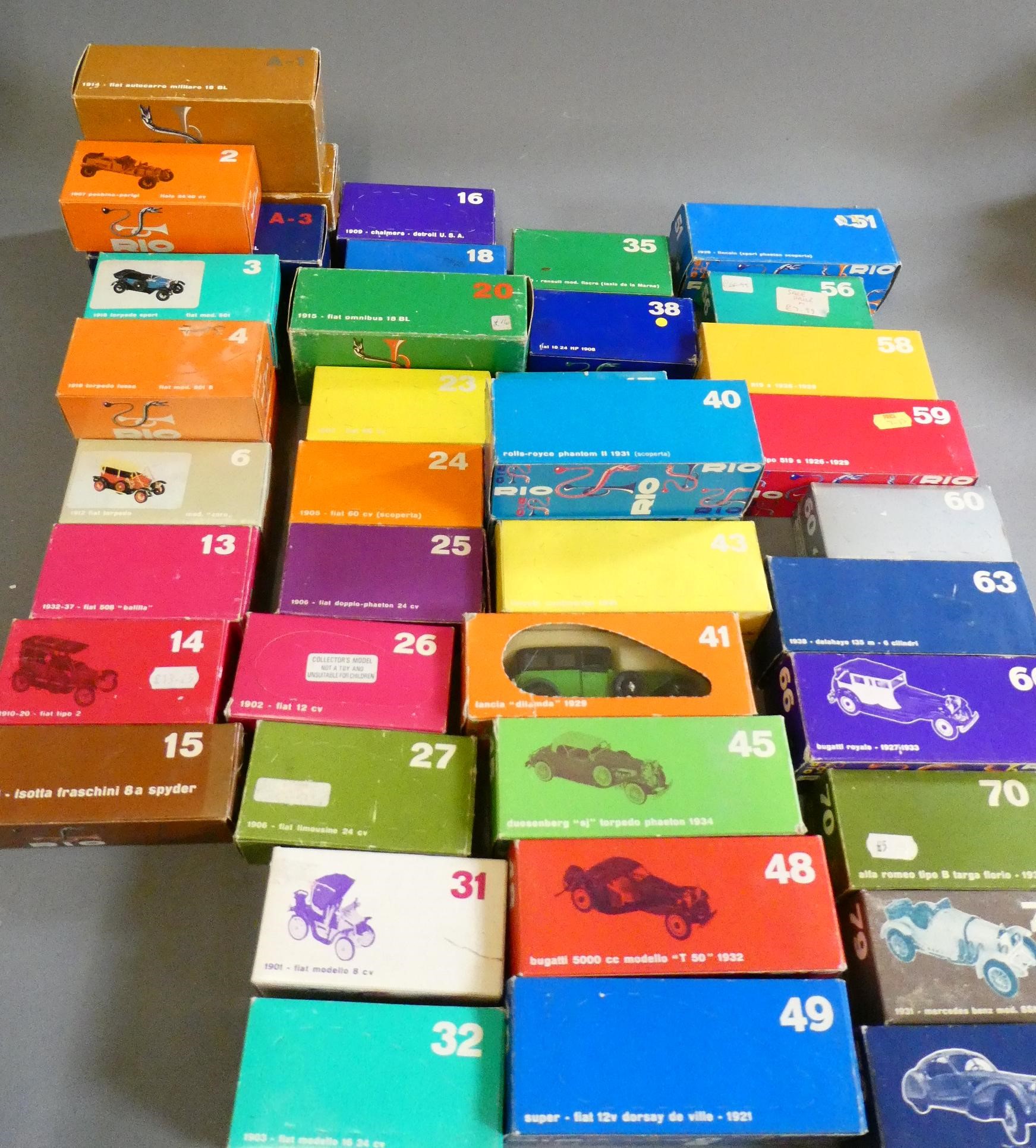 Forty nine scale vintage diecast models by RIO, all items boxed, excellent (Est. plus 24% premium Image