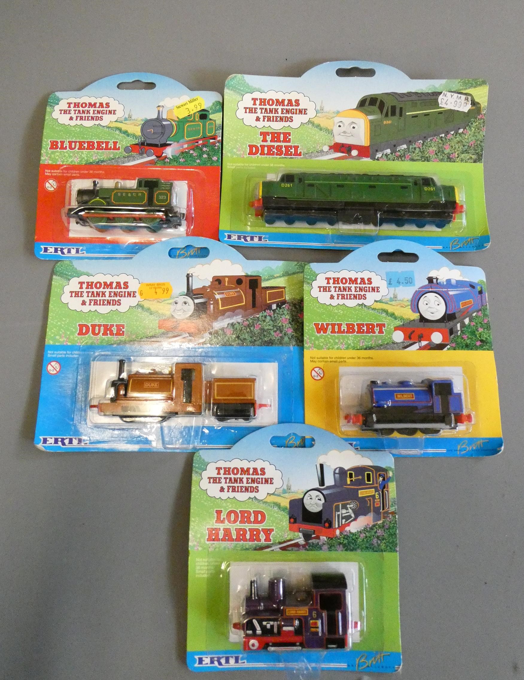 Fifteen ERTL Thomas and Friends locomotive and other vehicles, all items boxed, boxes good to Image
