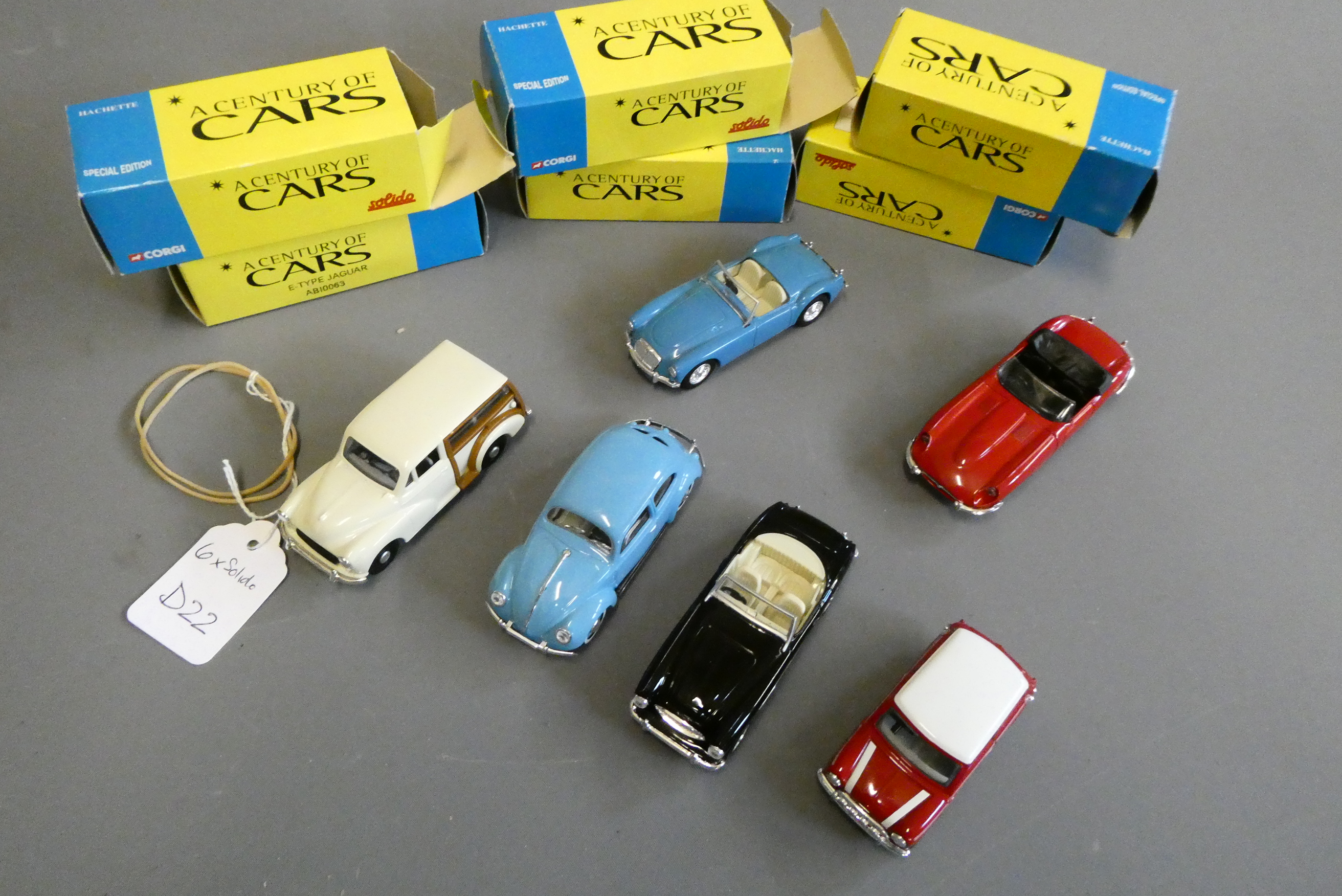 Six Solido (Corgi) classic cars form the Hachette collection, all items boxed, excellent (Est. plus Image